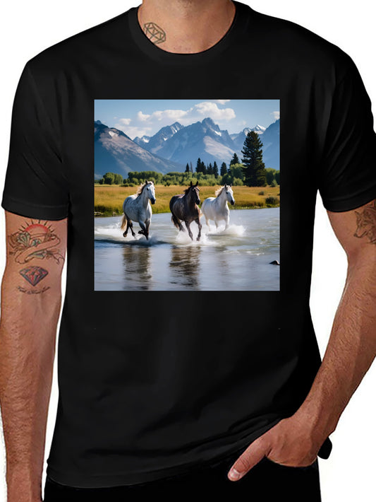 Horse River T-Shirt - Graphic Tee