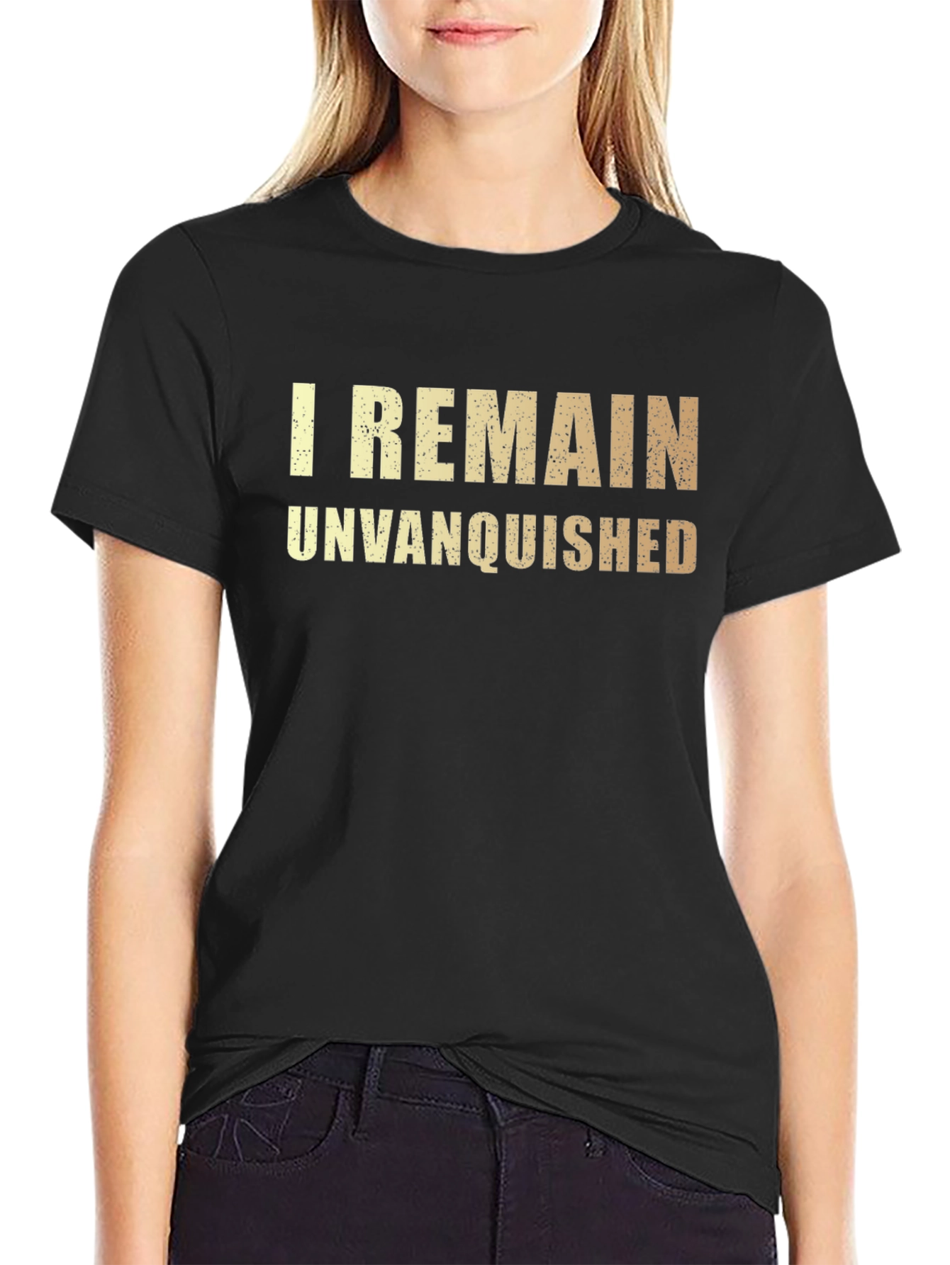 I Remain Unvanquished Black T-Shirt