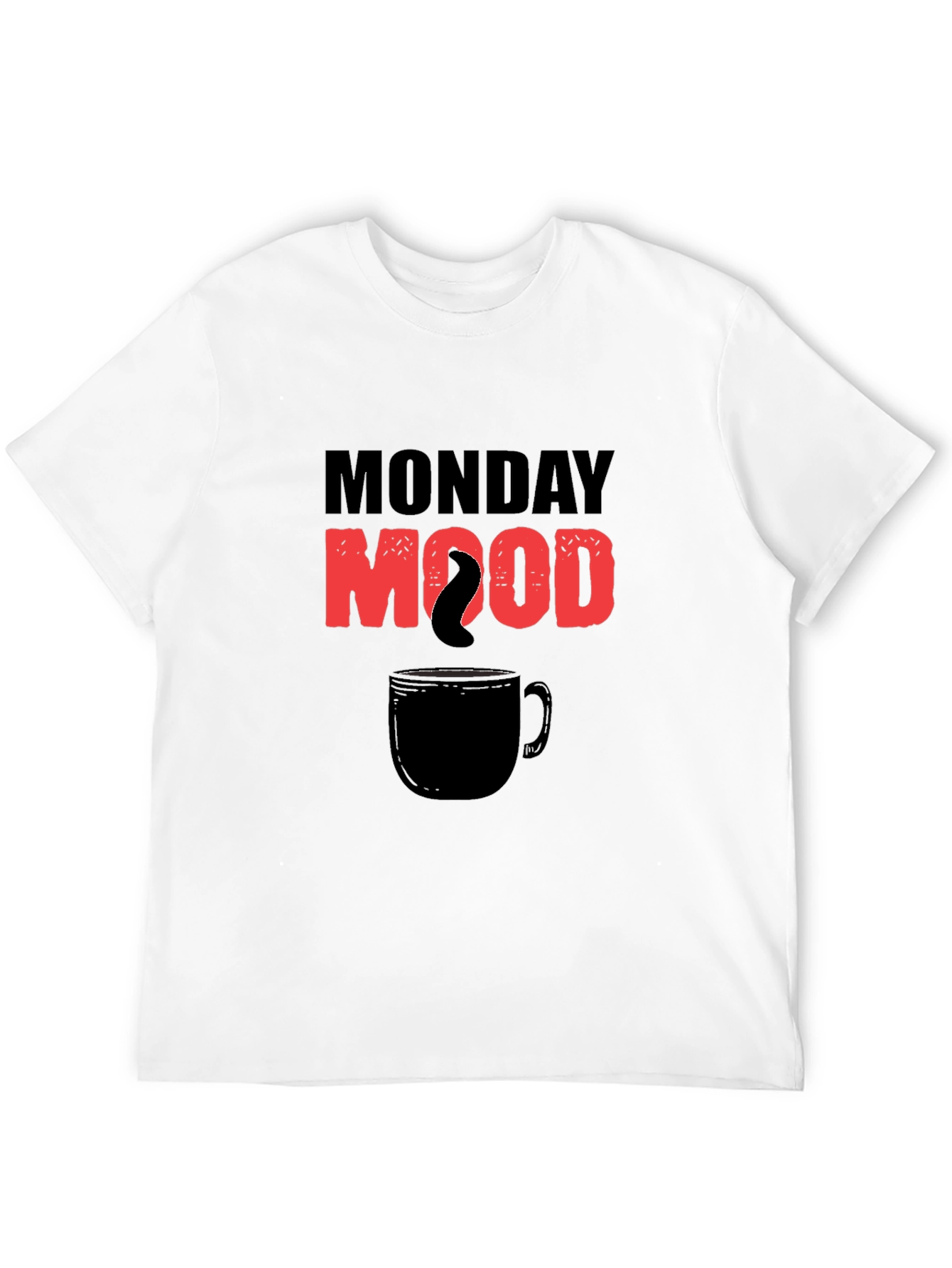 Monday Mood Coffee Graphic Tee - Black Cotton T-Shirt
