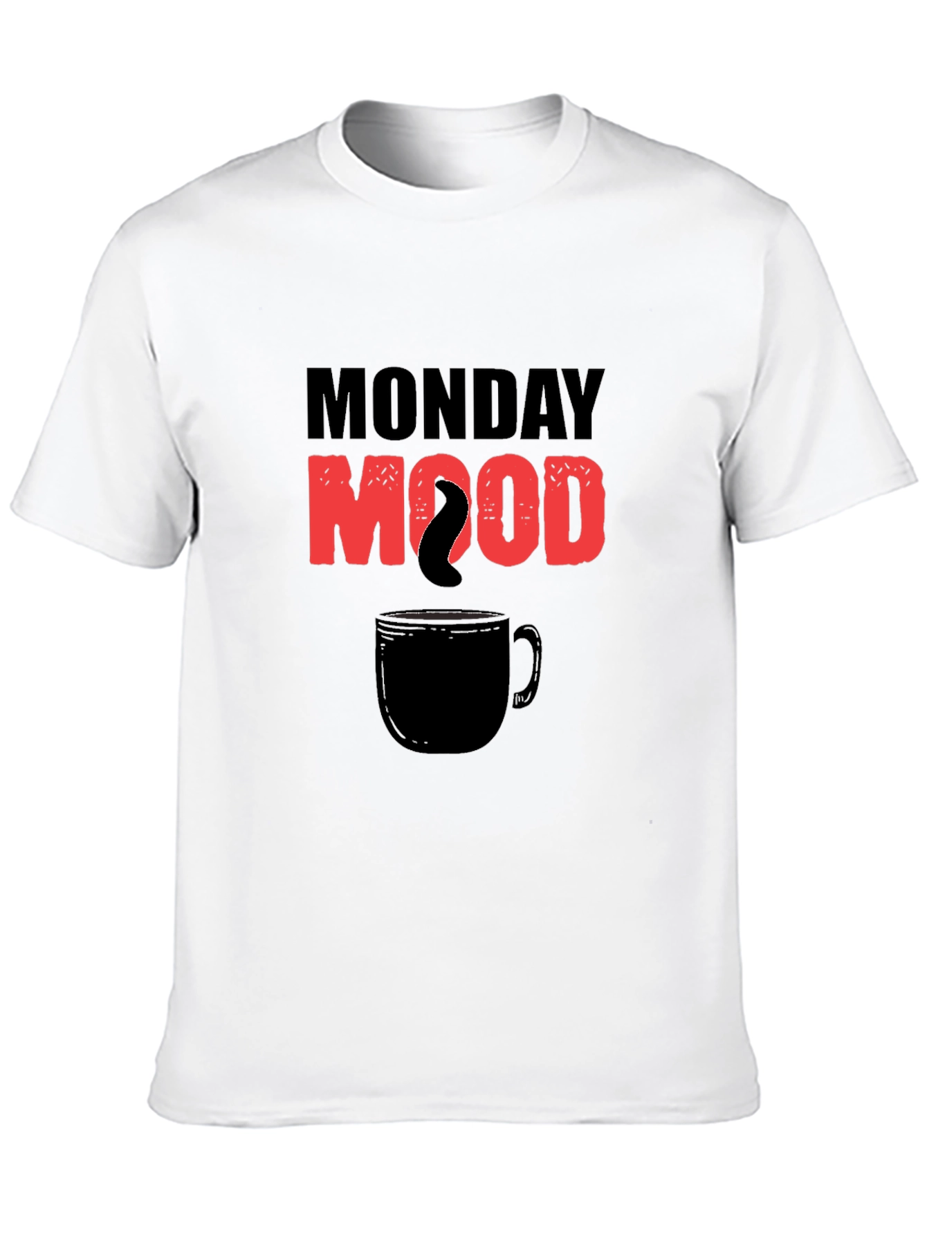 Monday Mood Coffee Graphic Tee - Black Cotton T-Shirt