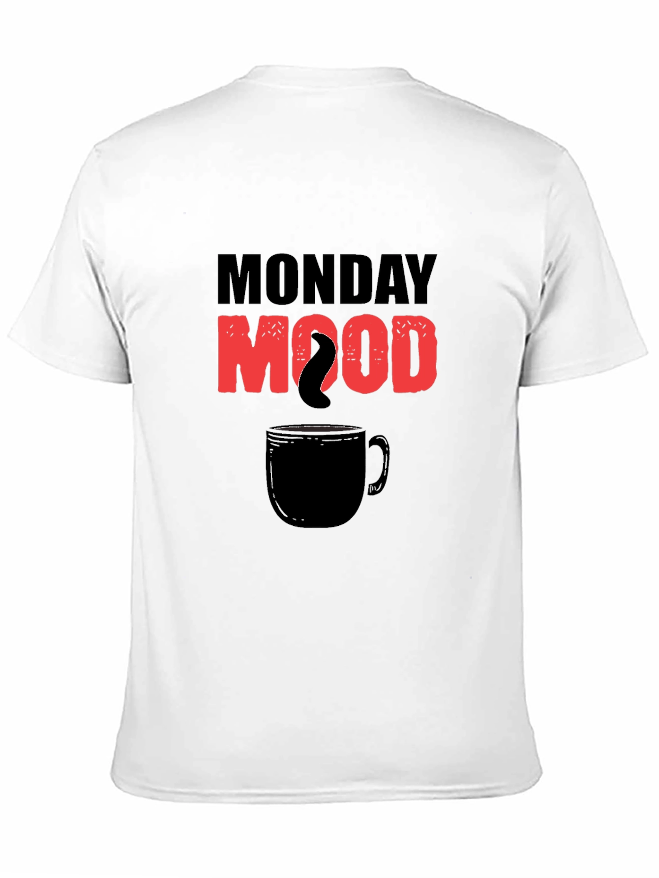 Monday Mood Coffee Graphic Tee - Black Cotton T-Shirt