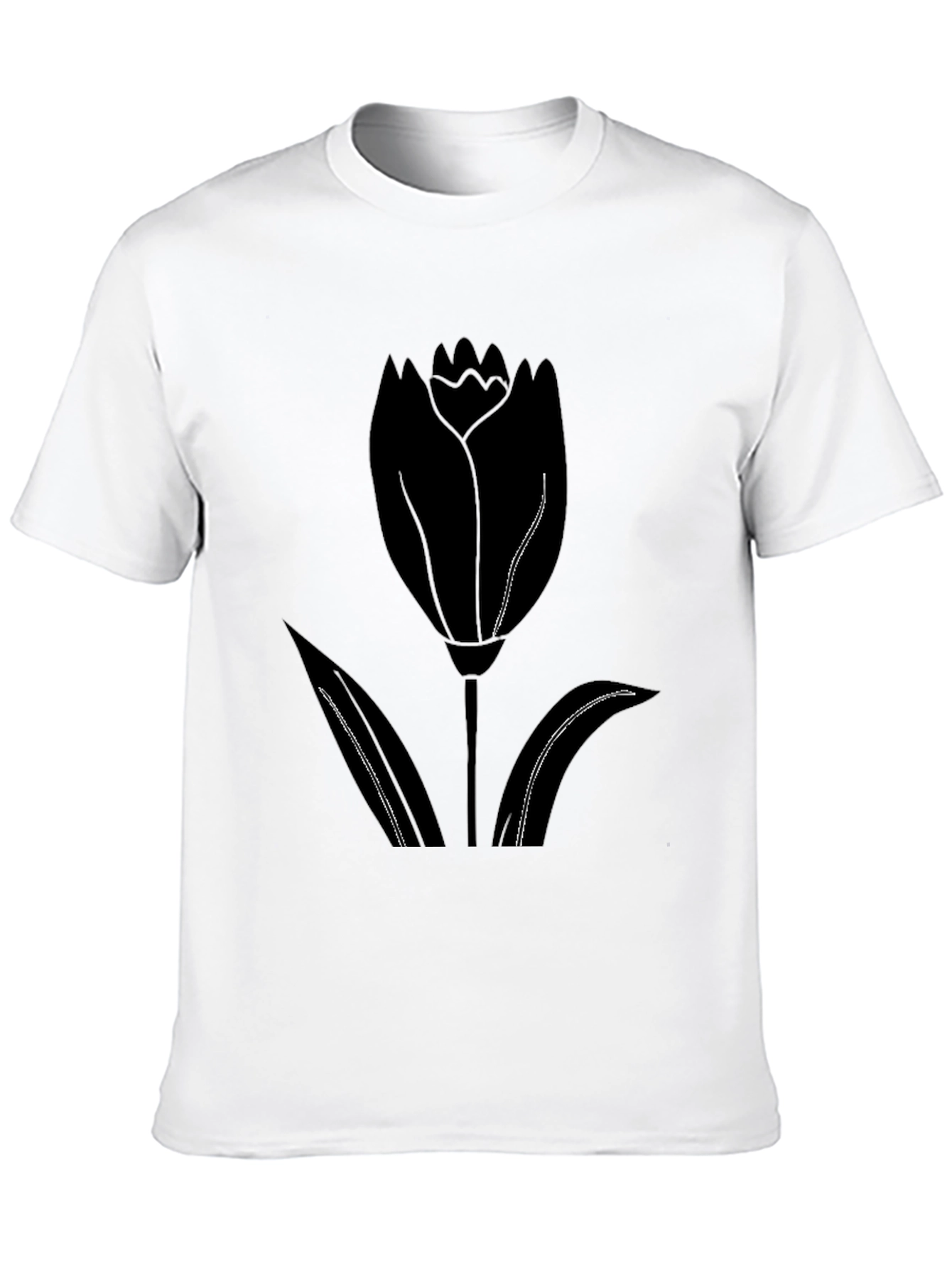 Tulip Graphic Black T-Shirt
