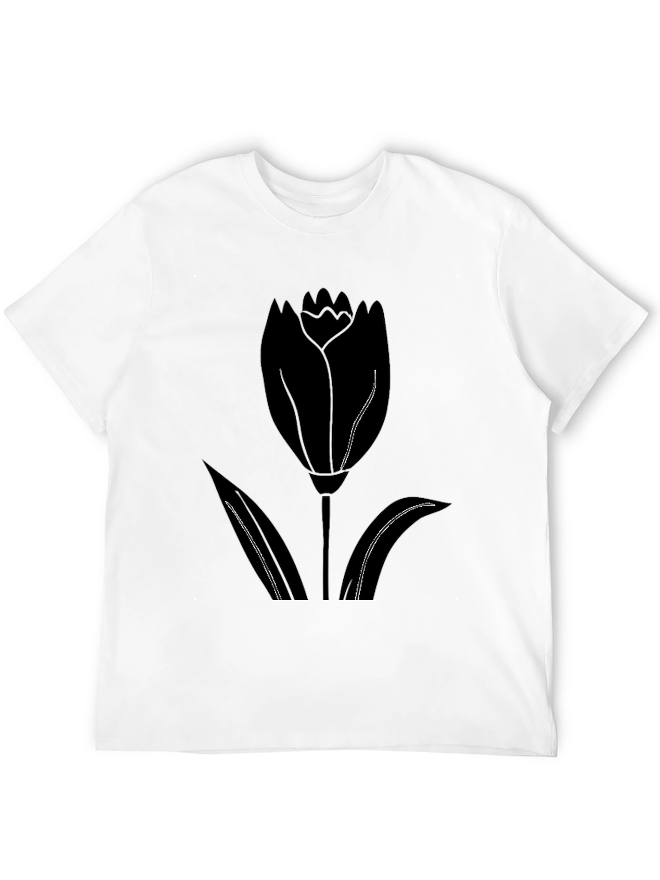 Tulip Graphic Black T-Shirt