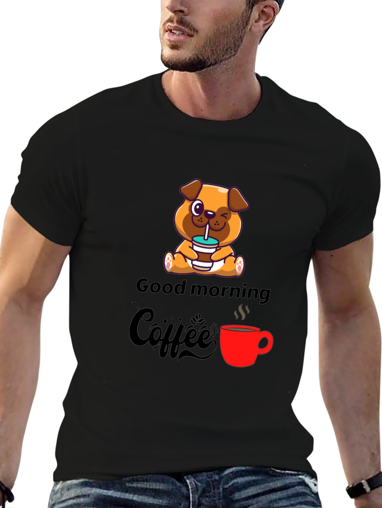 Good Morning Coffee Graphic T-Shirt