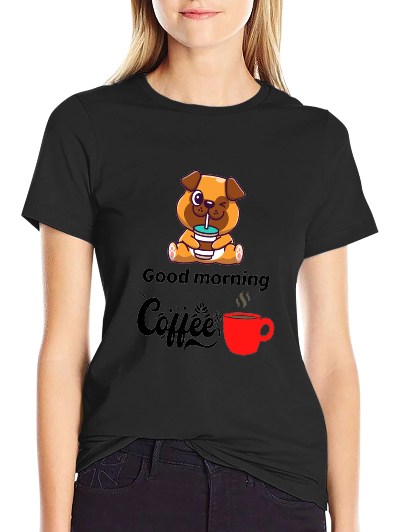 Good Morning Coffee Graphic T-Shirt