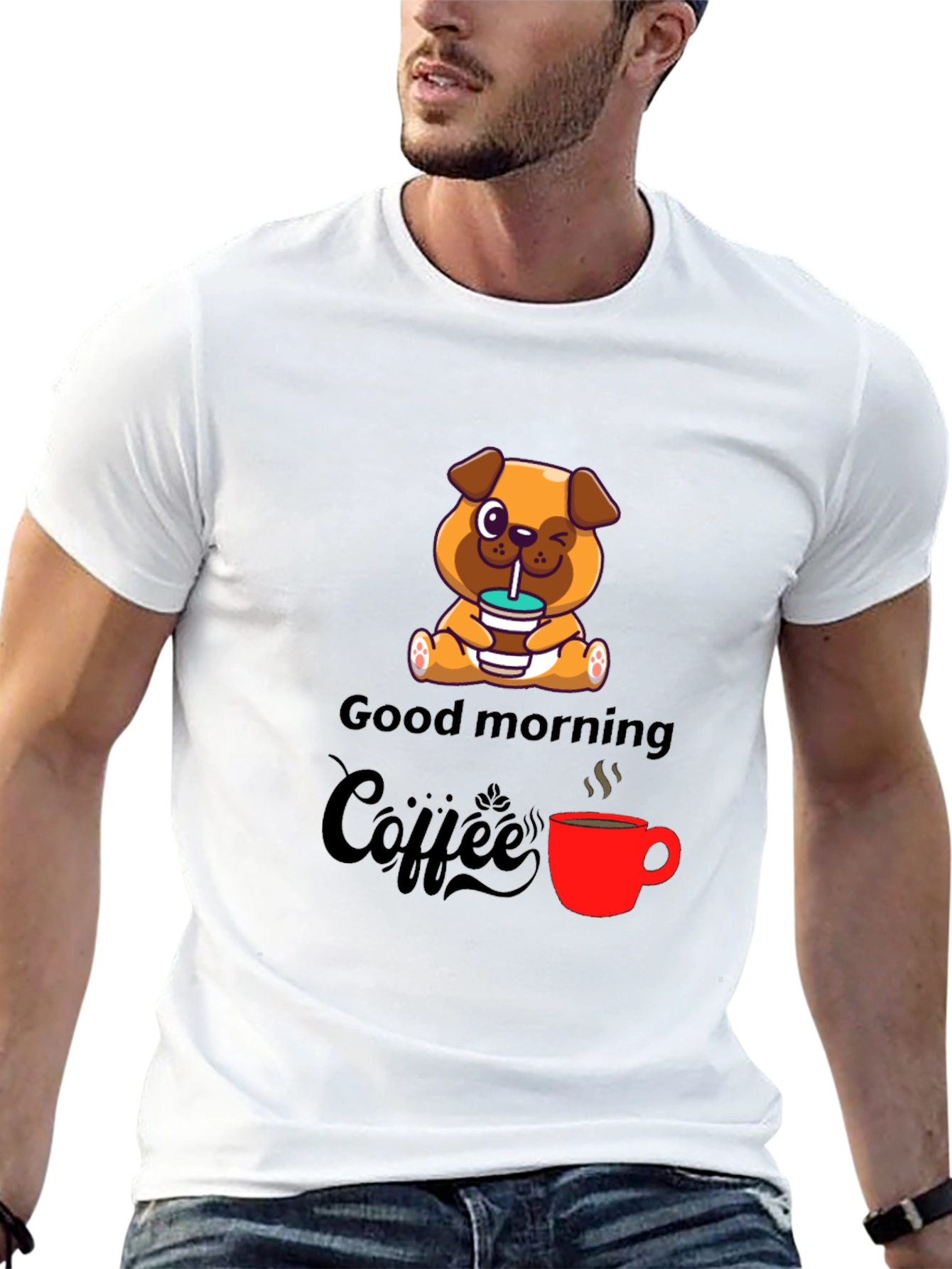Good Morning Coffee Graphic T-Shirt