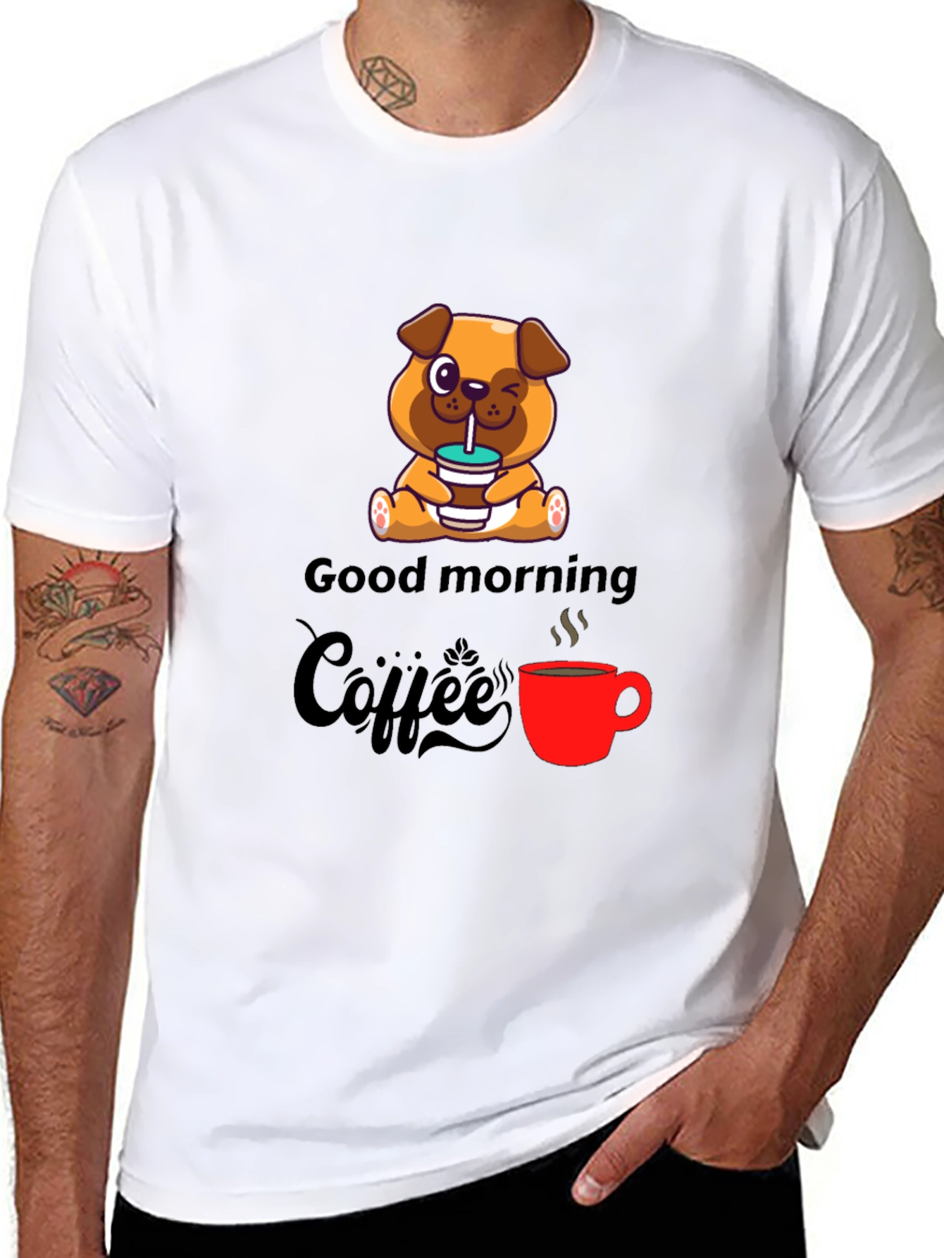 Good Morning Coffee Graphic T-Shirt