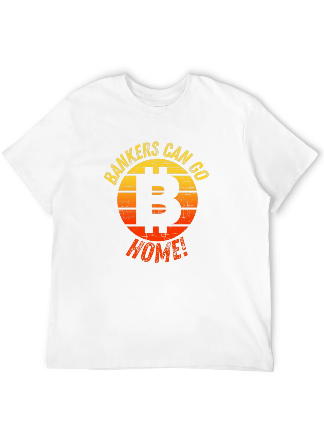 Bankers Can Go Home Bitcoin Graphic T-Shirt