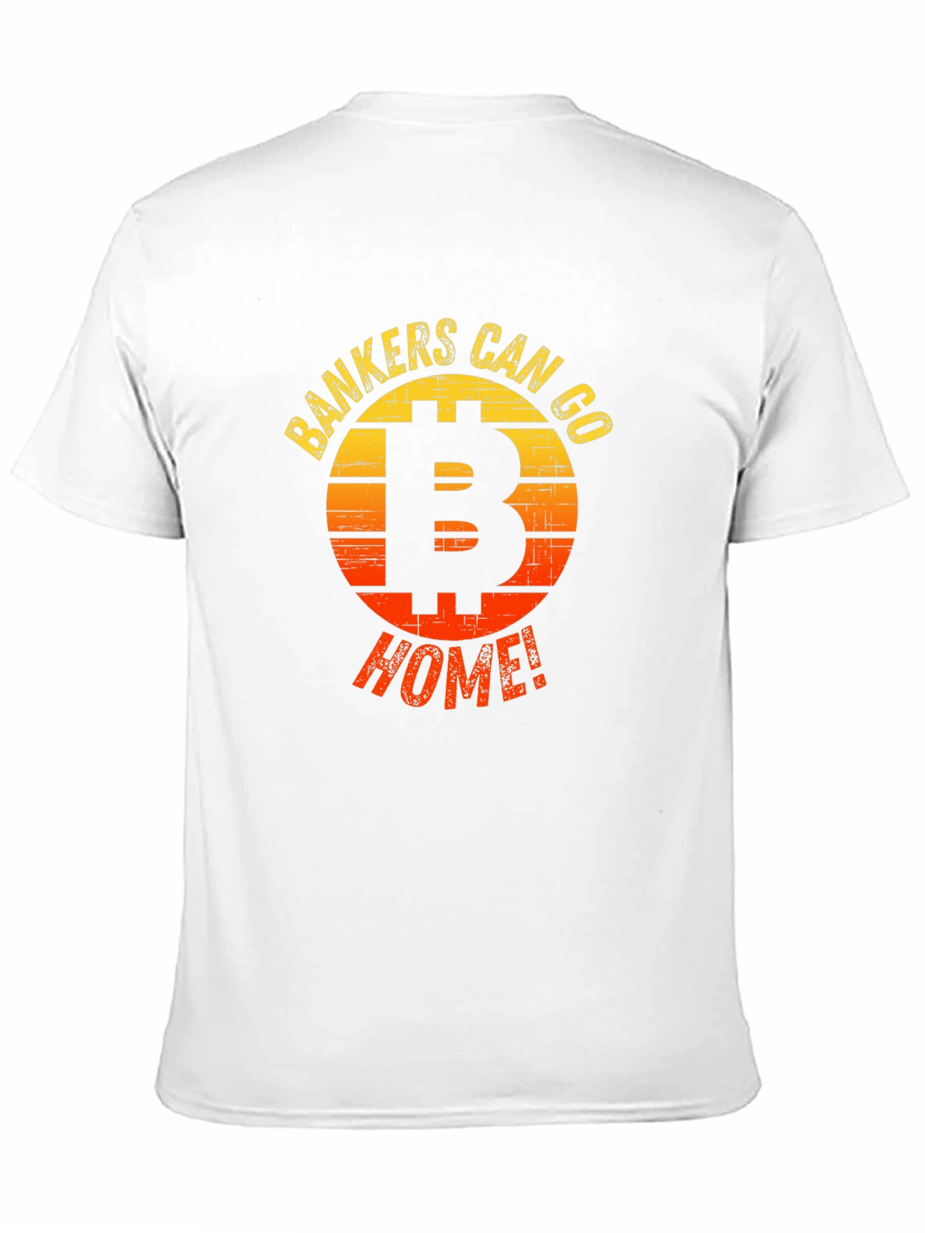 Bankers Can Go Home Bitcoin Graphic T-Shirt