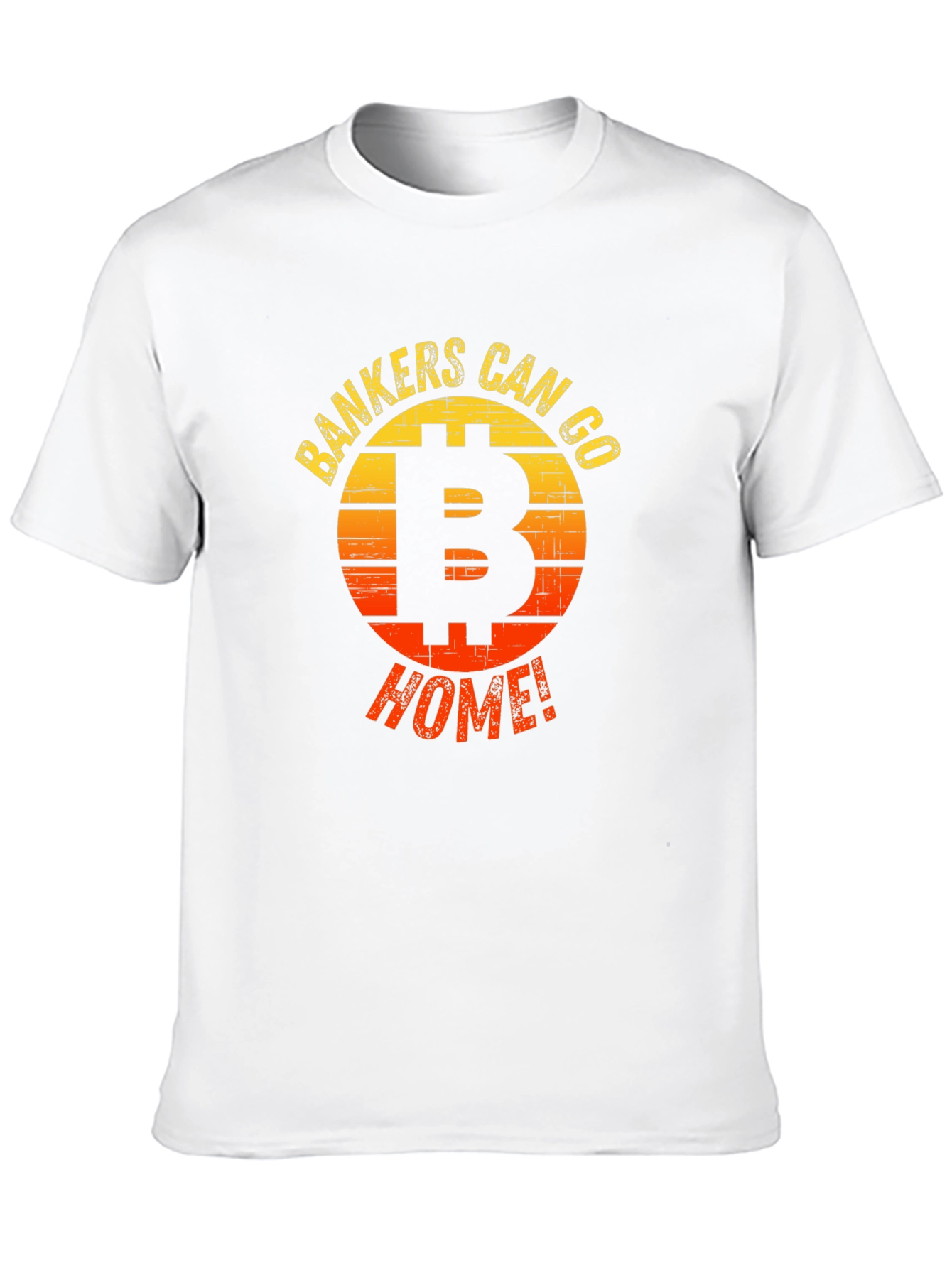 Bankers Can Go Home Bitcoin Graphic T-Shirt
