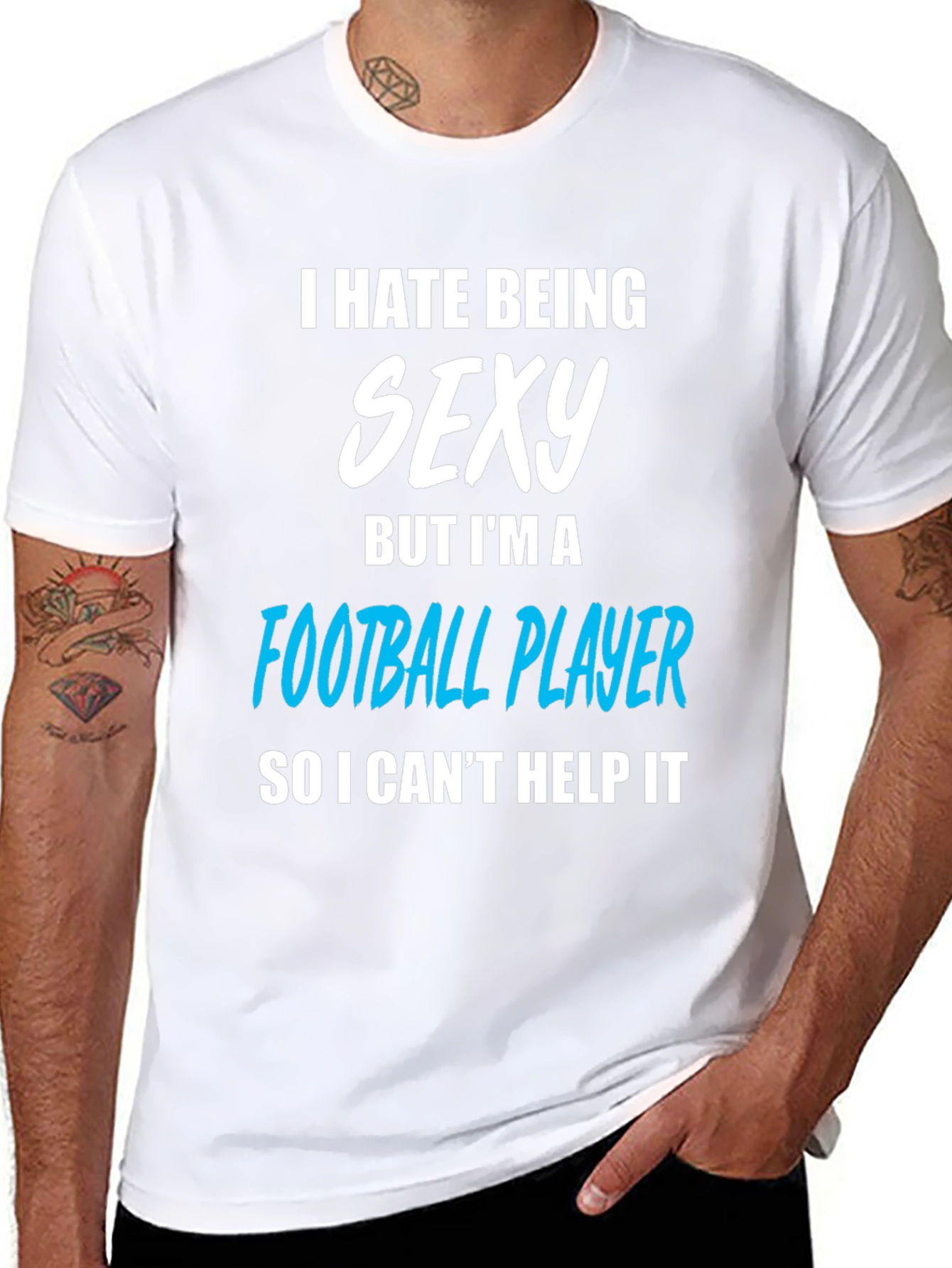Funny Football Player Graphic T-Shirt