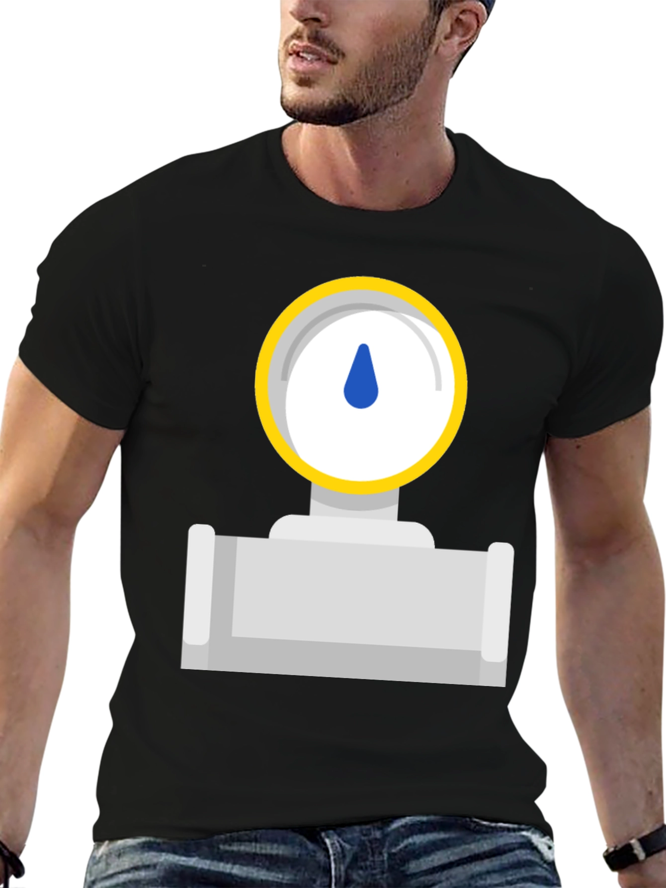 Gauge Graphic Tee - Black Cotton T-Shirt