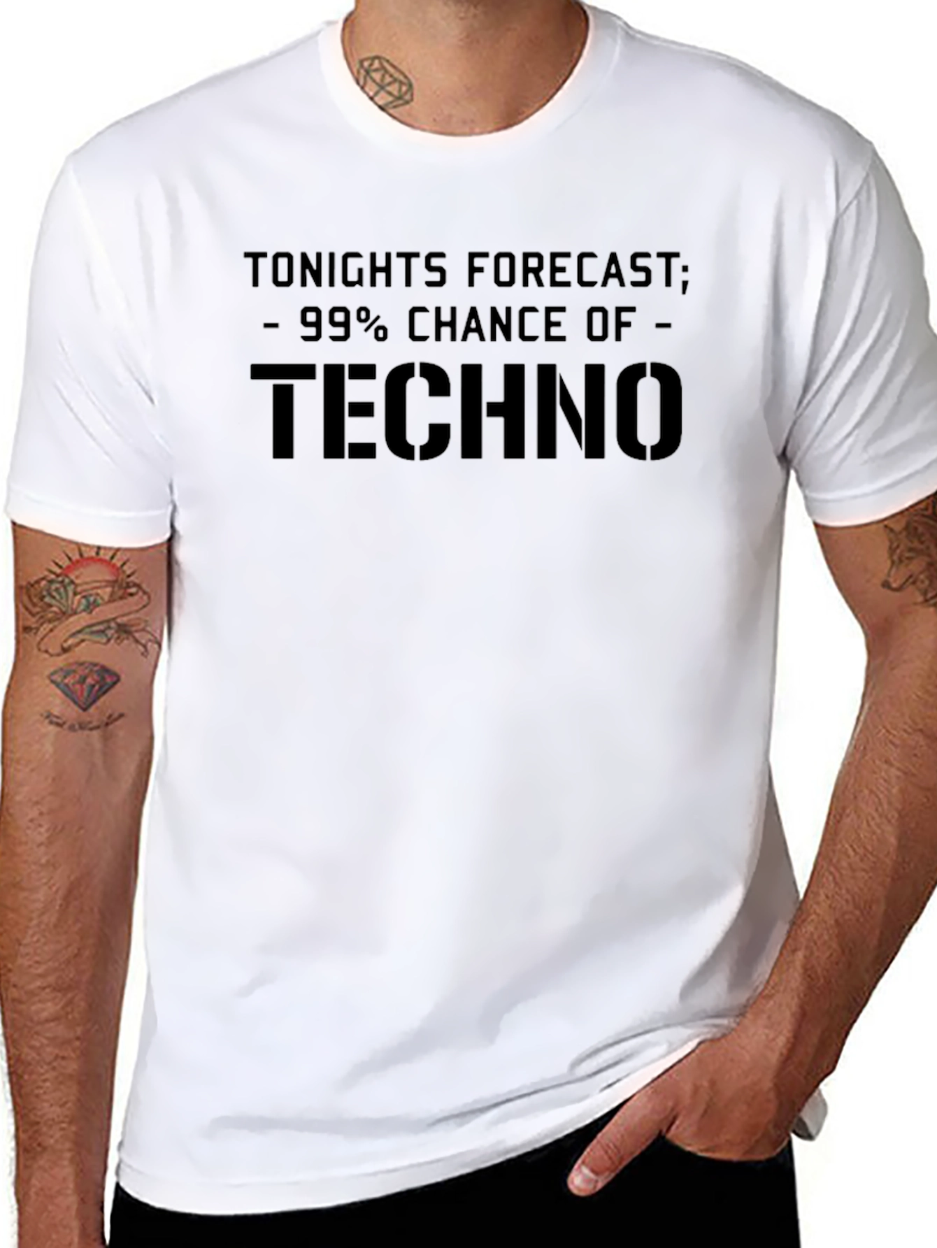 Techno Forecast T-Shirt: 99% Chance of Techno!