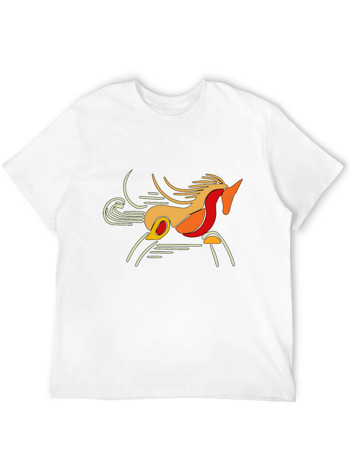 Abstract Horse Graphic T-Shirt