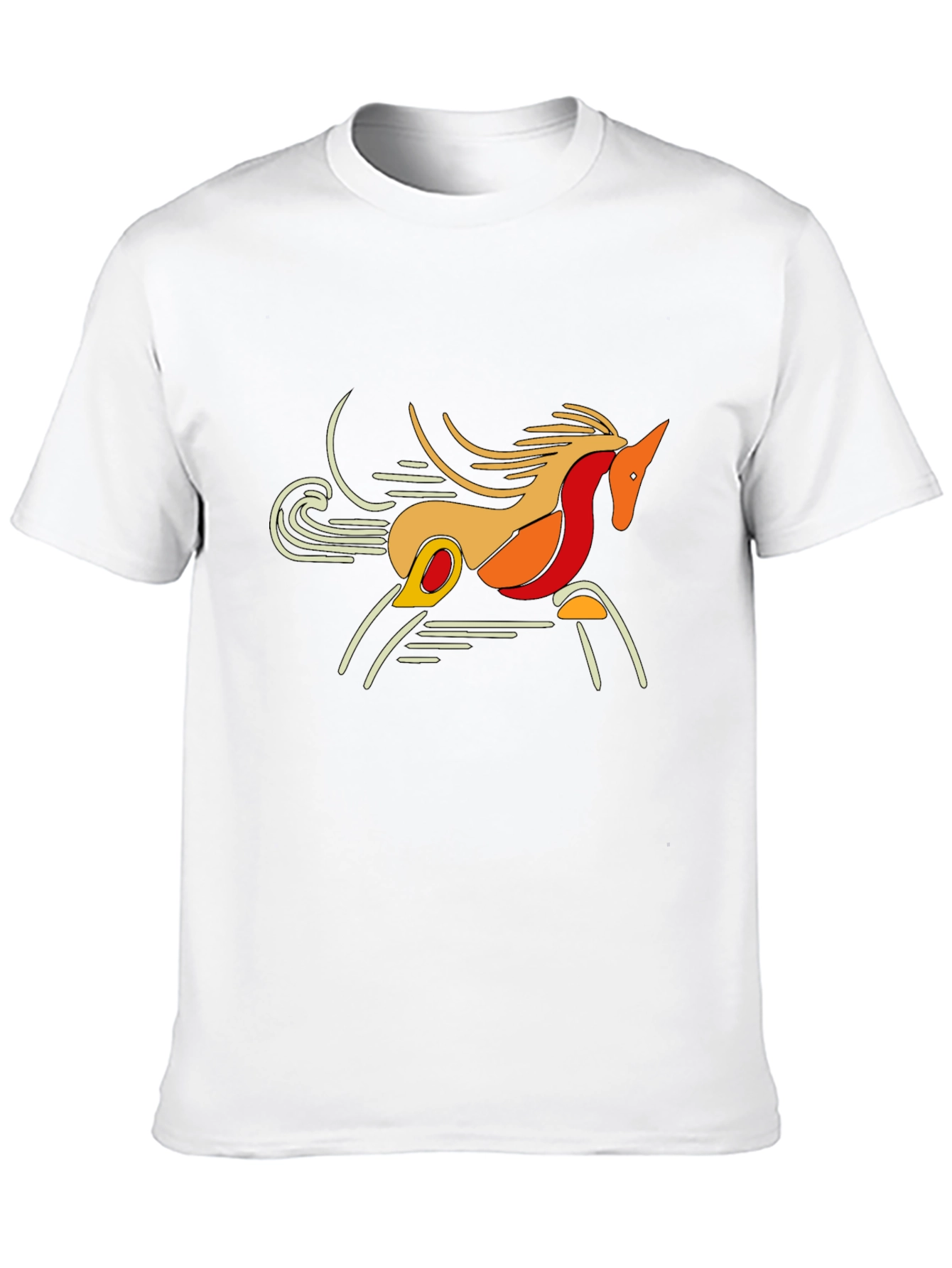 Abstract Horse Graphic T-Shirt