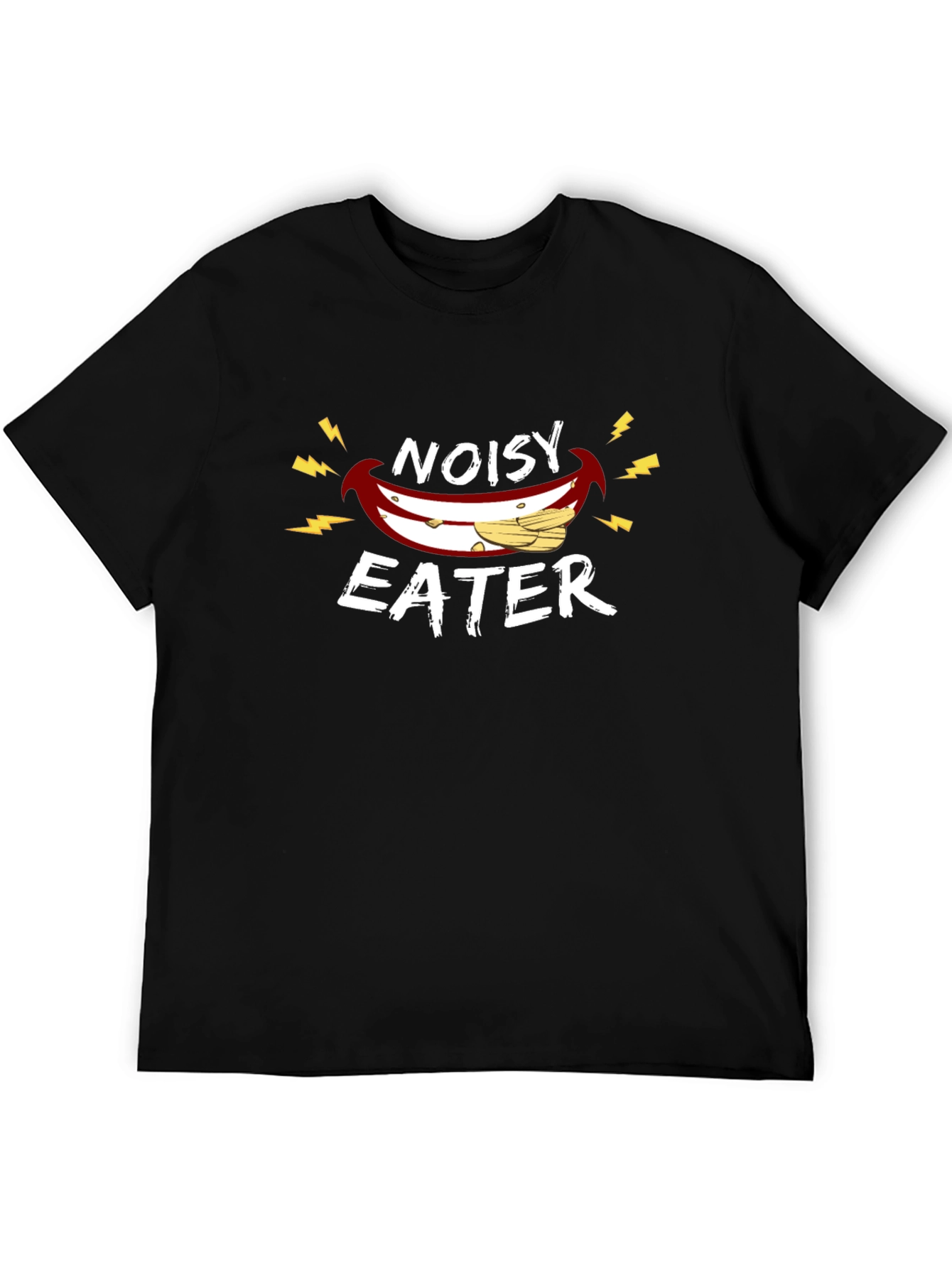 Noisy Eater Graphic Tee - Black Cotton T-Shirt