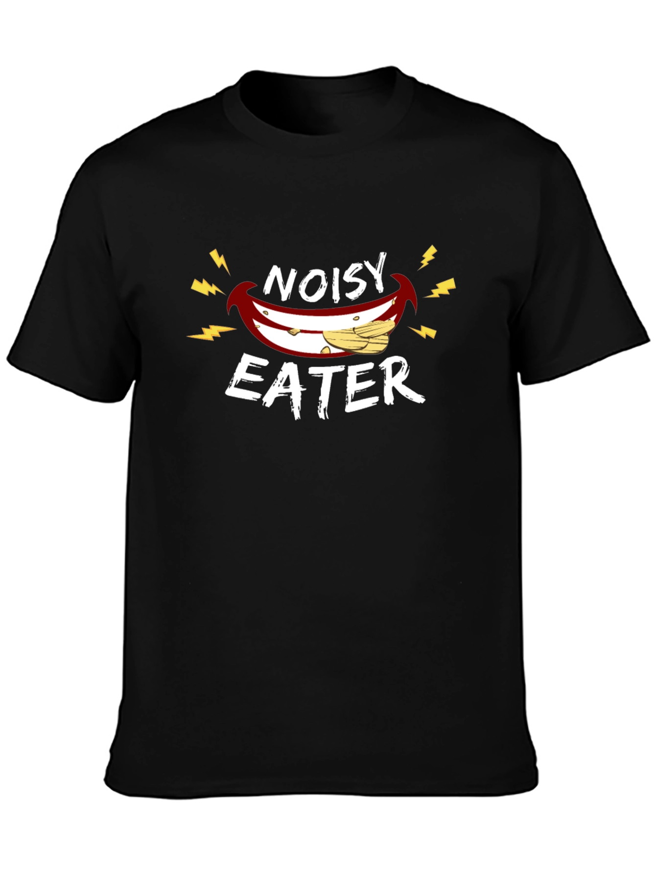 Noisy Eater Graphic Tee - Black Cotton T-Shirt