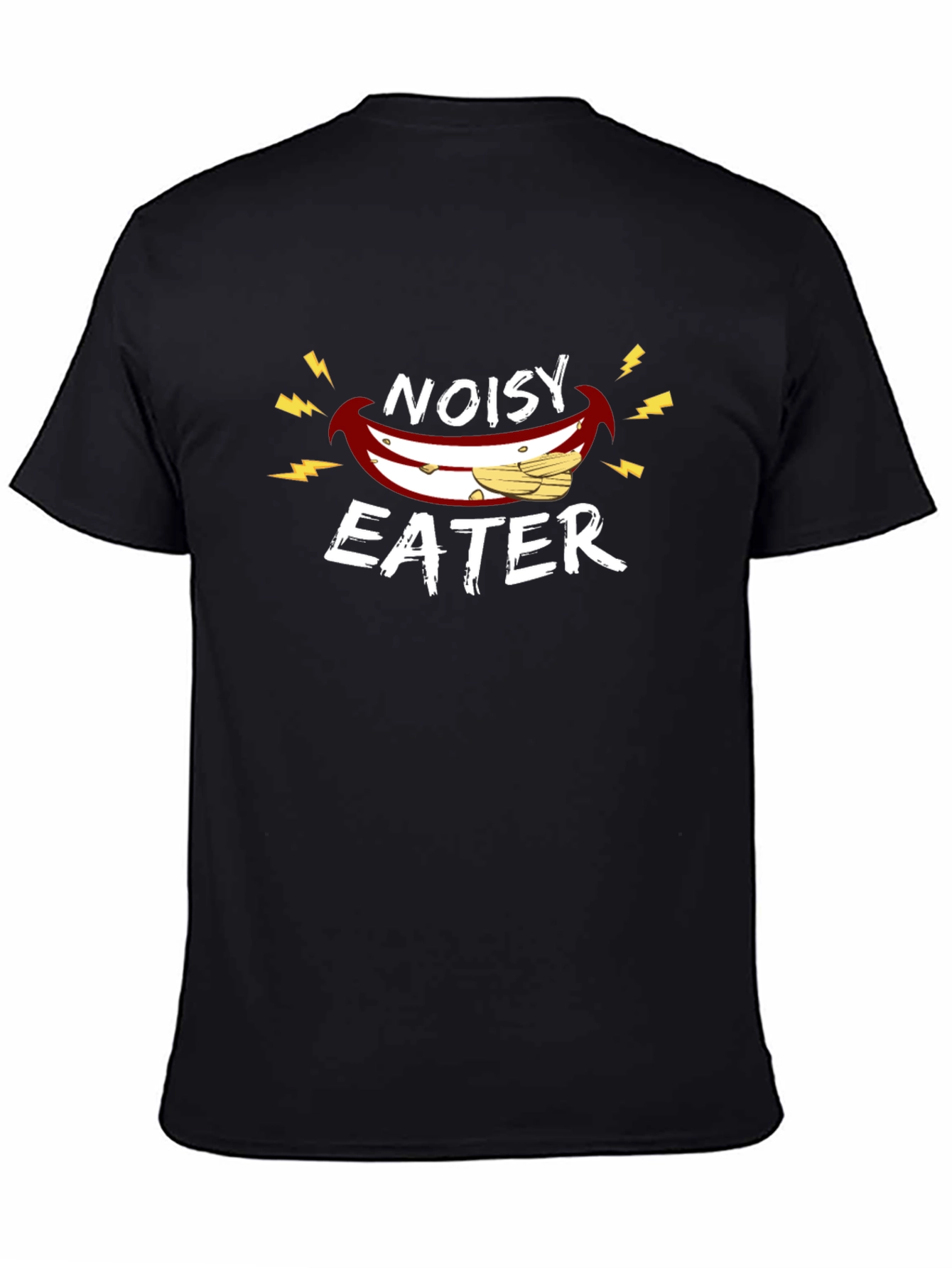 Noisy Eater Graphic Tee - Black Cotton T-Shirt