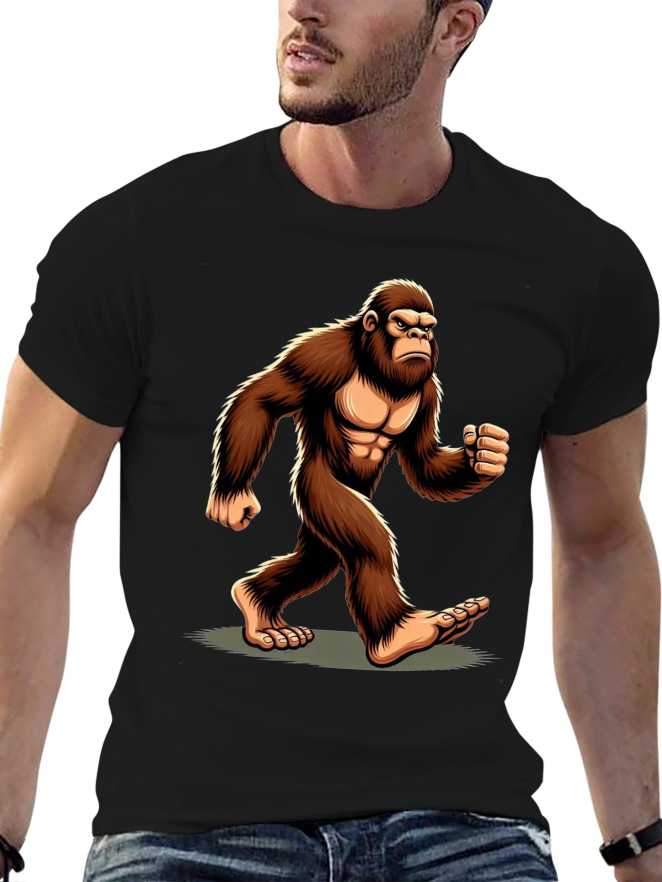 Bigfoot Graphic Tee - Cryptid Walking Funny T-Shirt