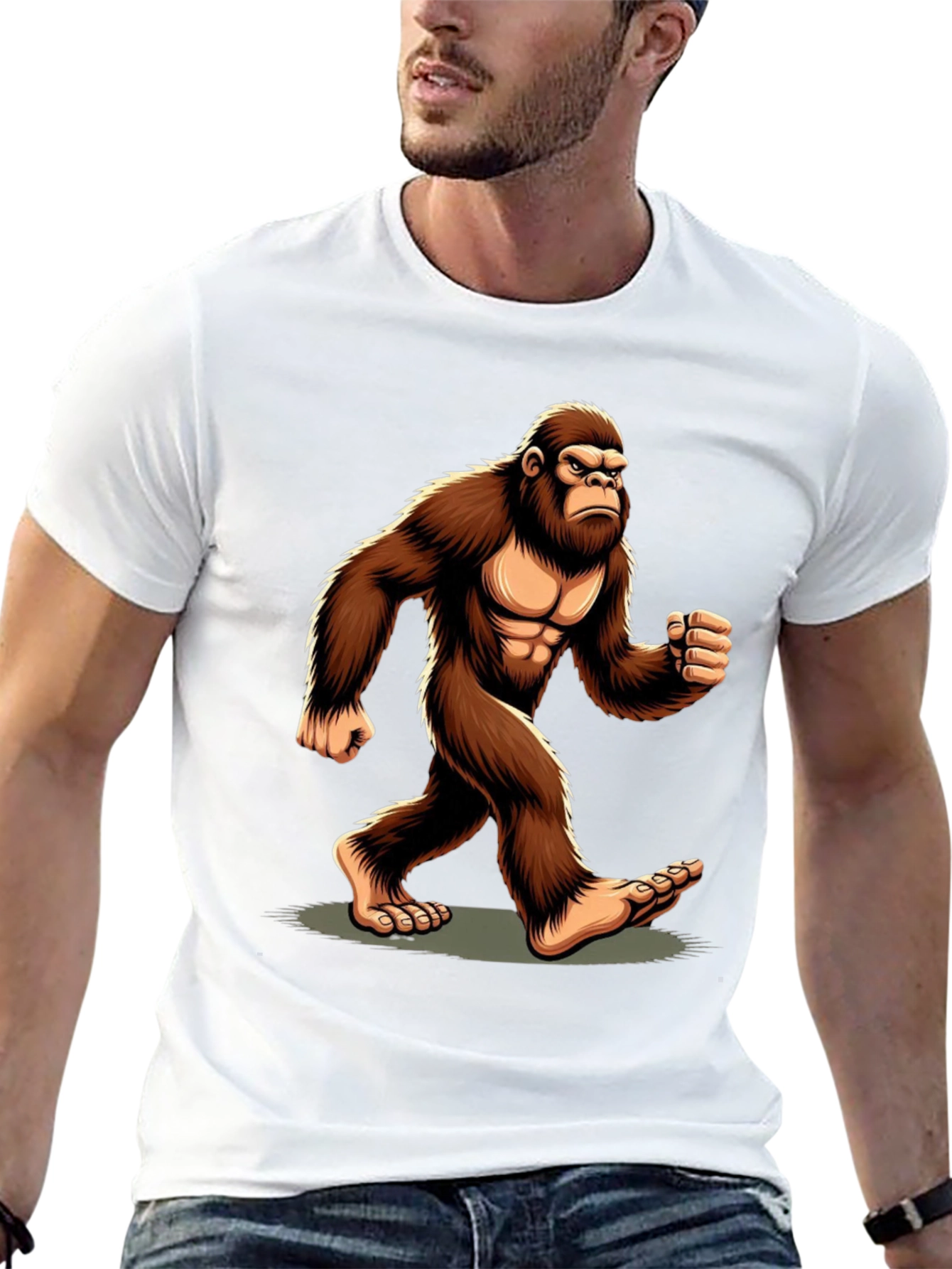 Bigfoot Graphic Tee - Cryptid Walking Funny T-Shirt