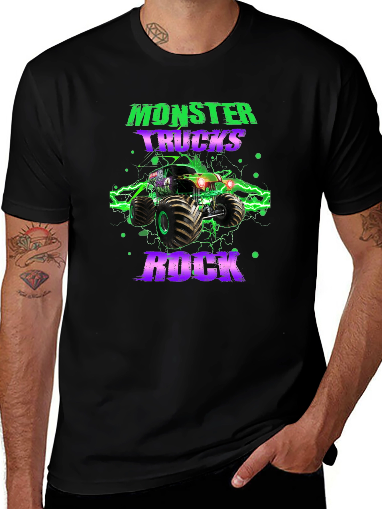 Monster Truck Rock Graphic T-Shirt