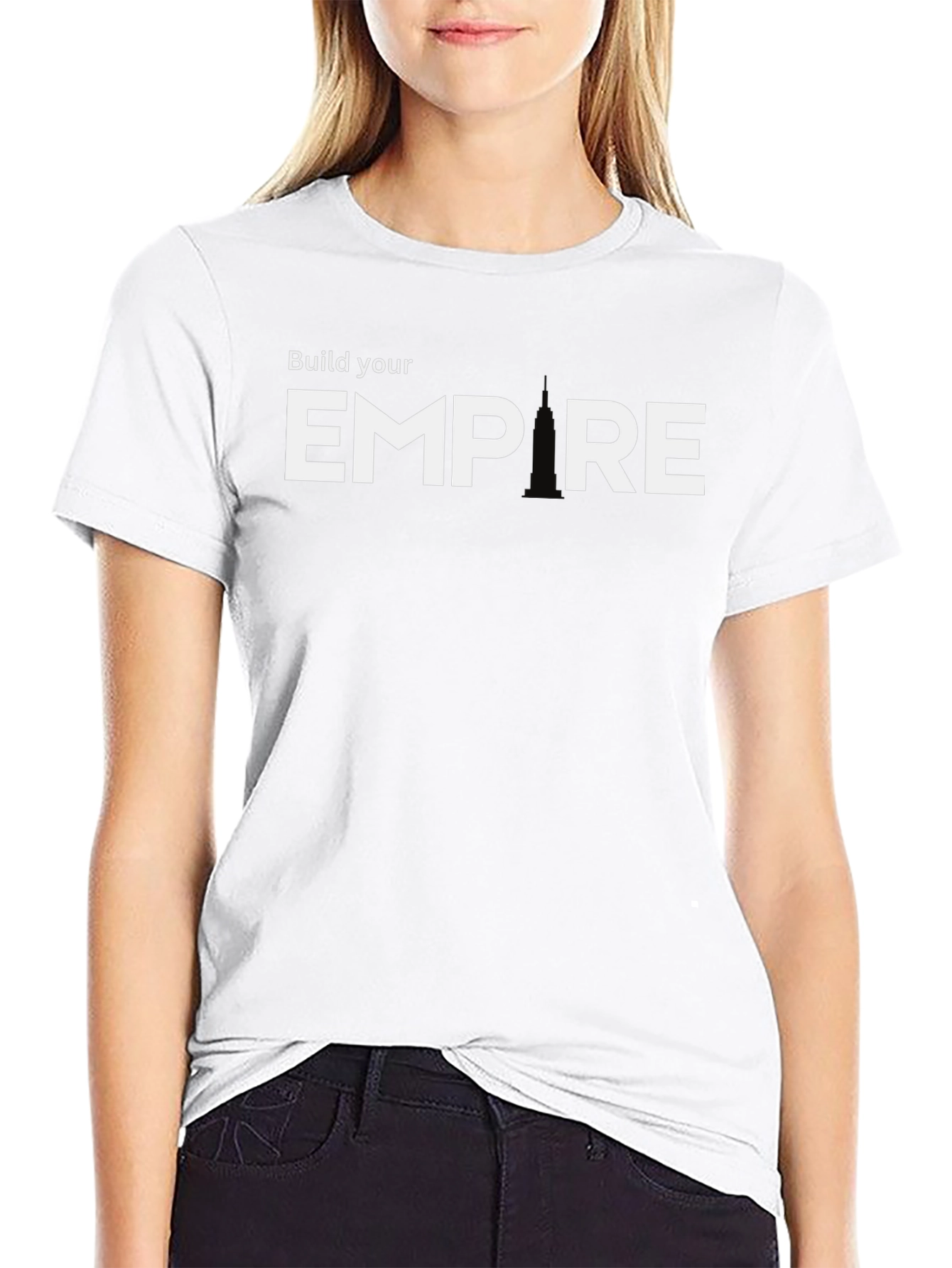 Build Your Empire Graphic Tee - Black Cotton Blend