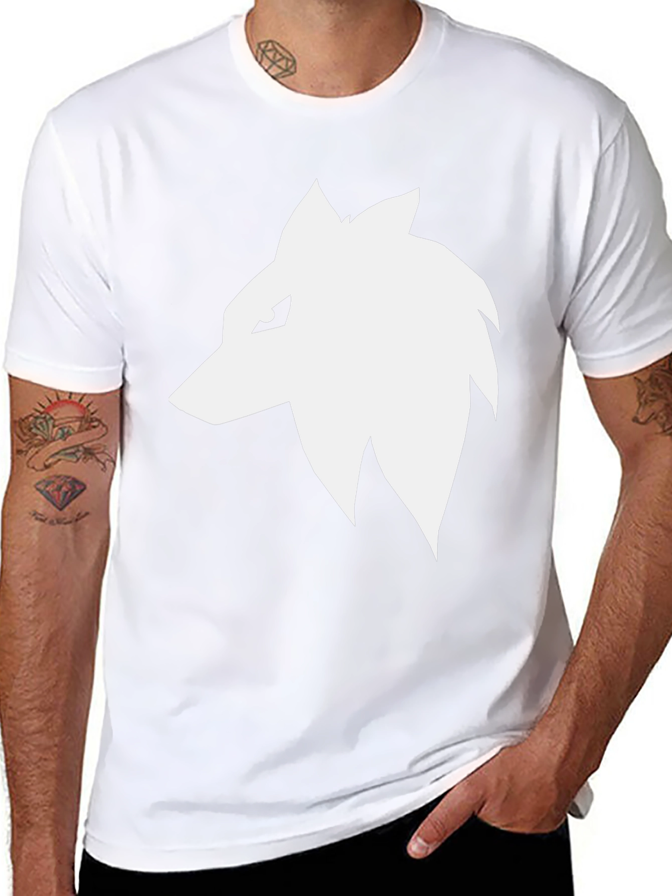 Black Wolf Head Graphic Tee