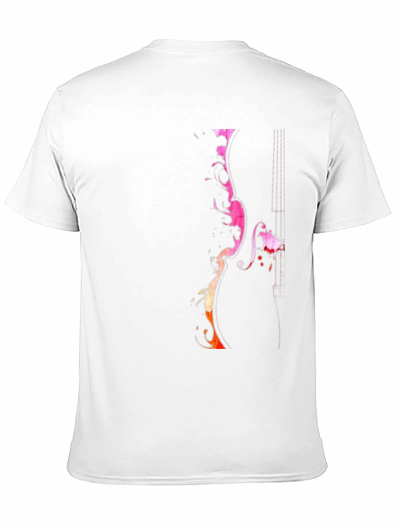 Abstract Violin Graphic Tee - Mens Black T-Shirt