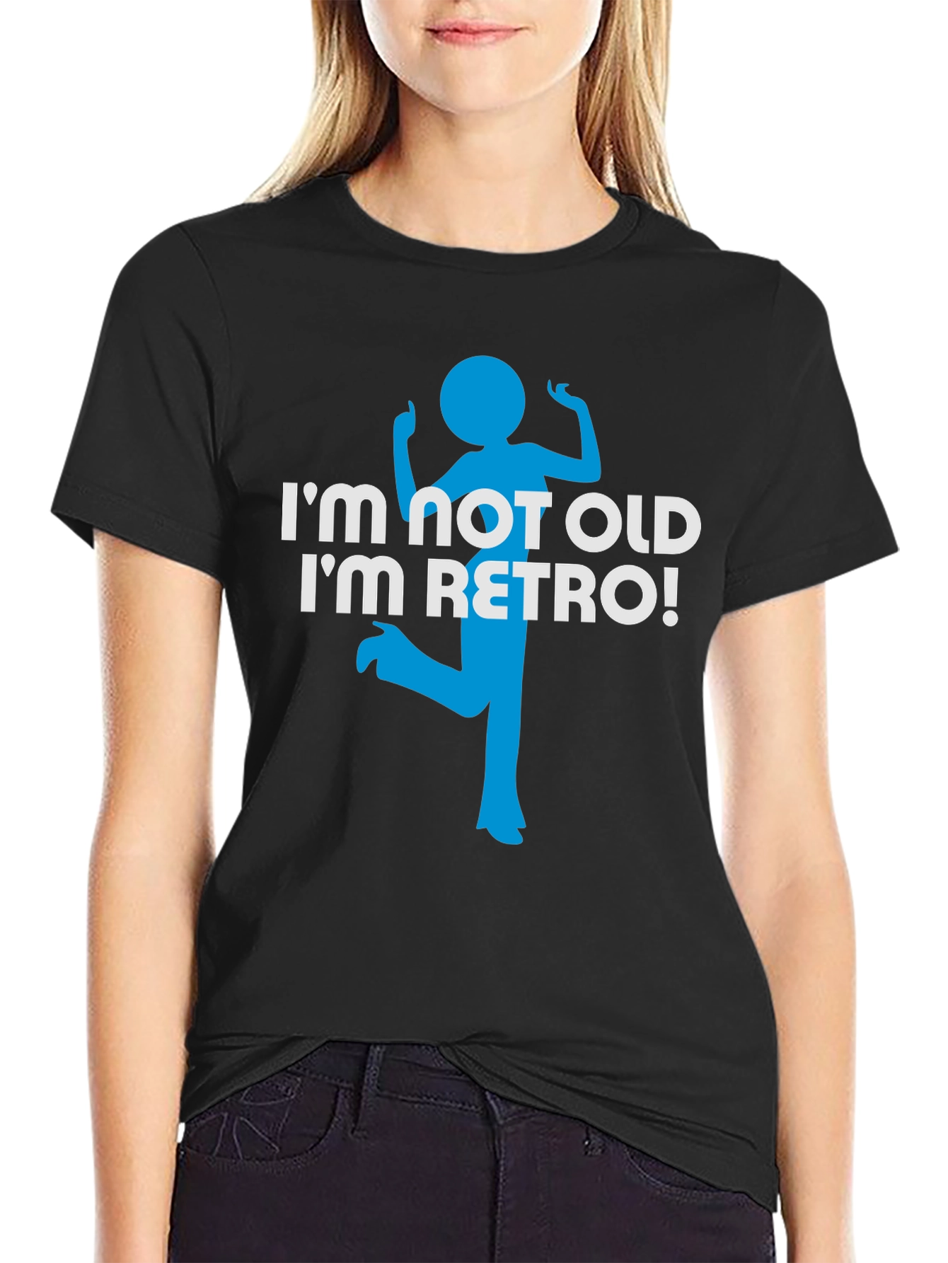 Im Not Old Im Retro! Black T-Shirt