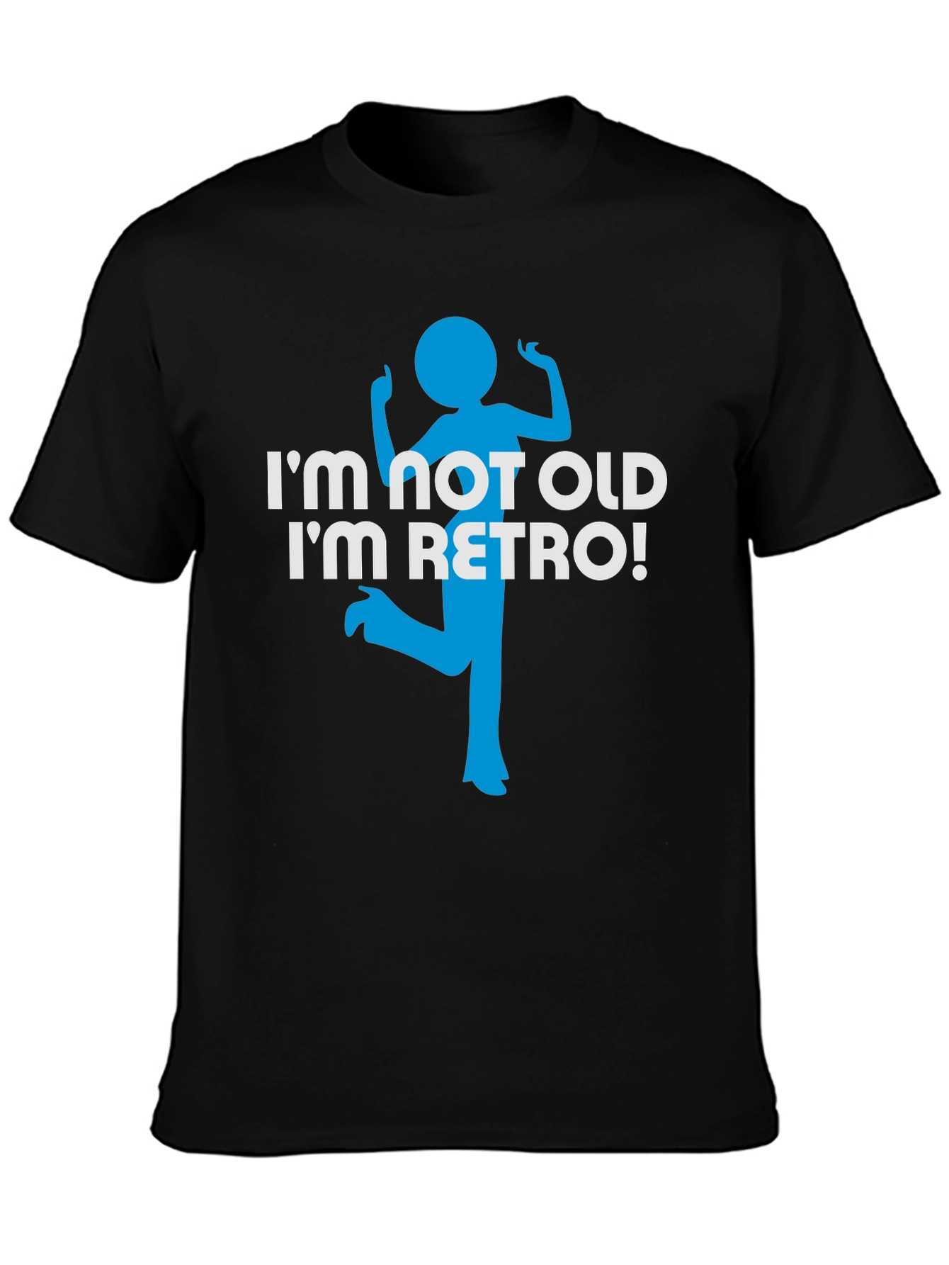 Im Not Old Im Retro! Black T-Shirt