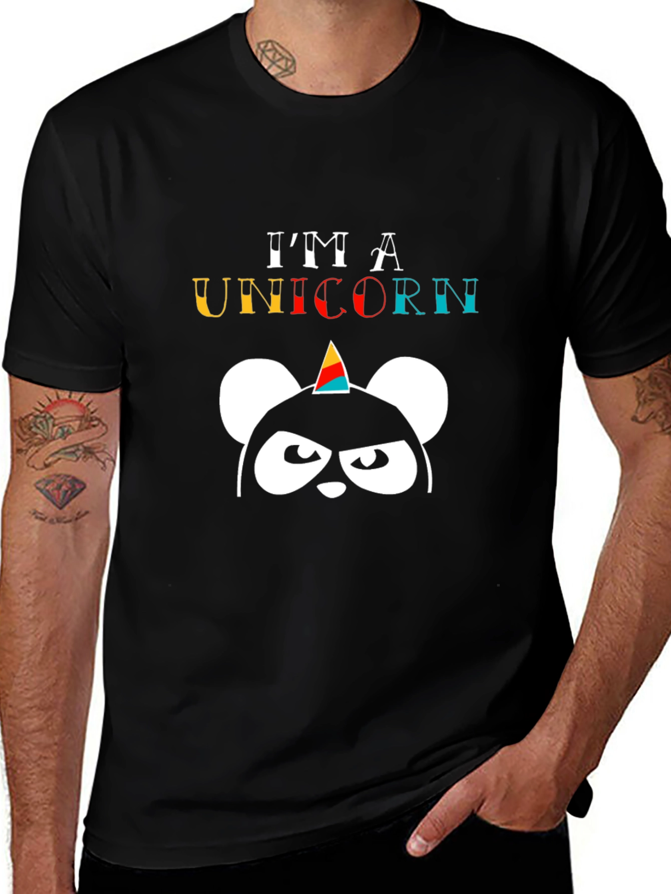 Im A Unicorn Black T-Shirt