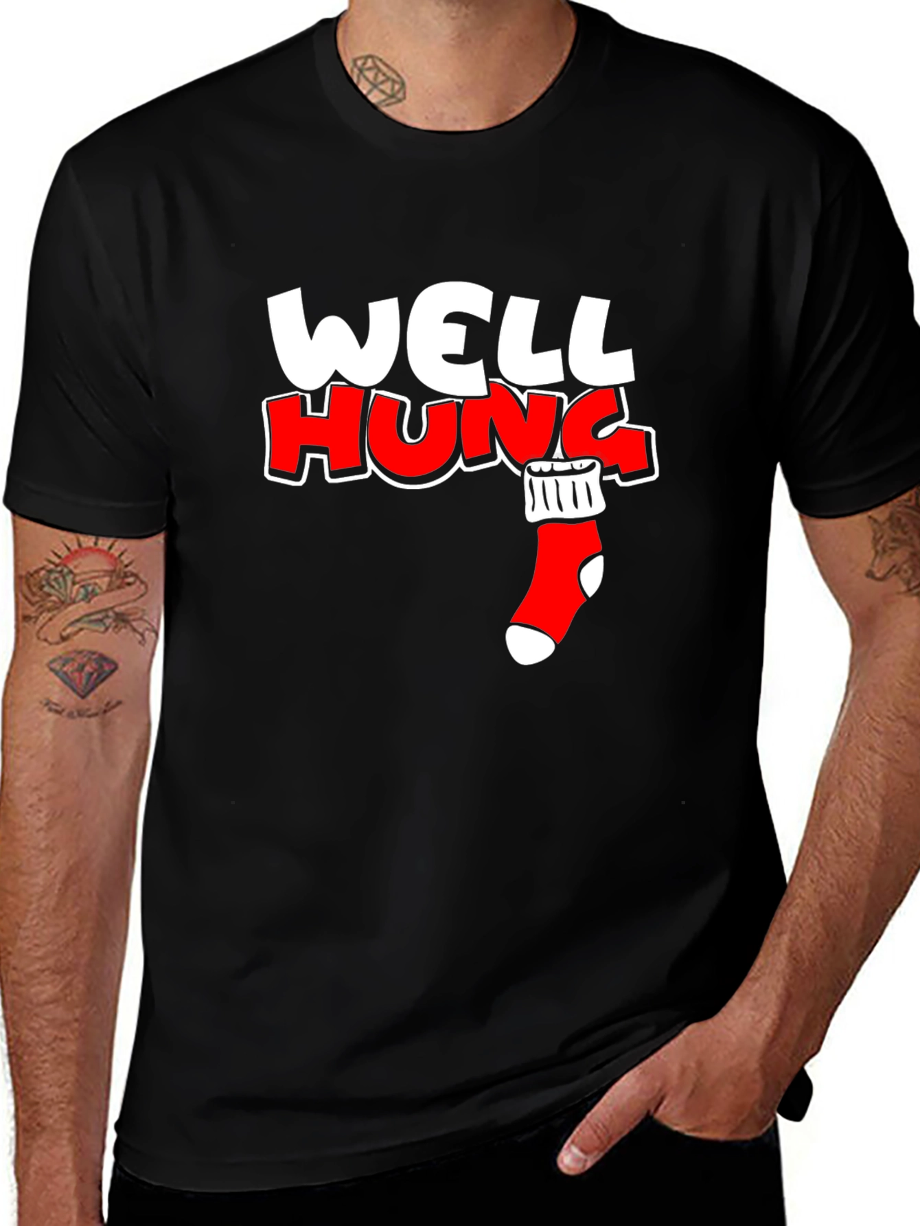 Well Hung Stocking Graphic Tee