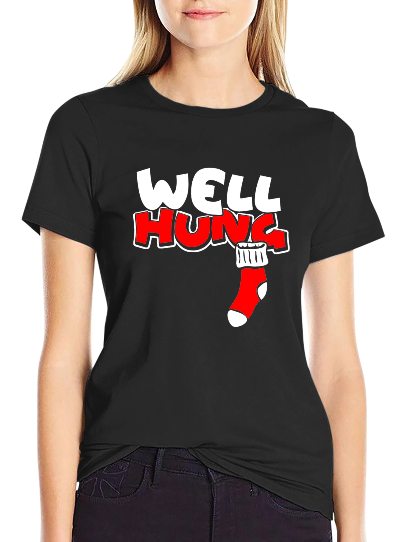 Well Hung Stocking Graphic Tee