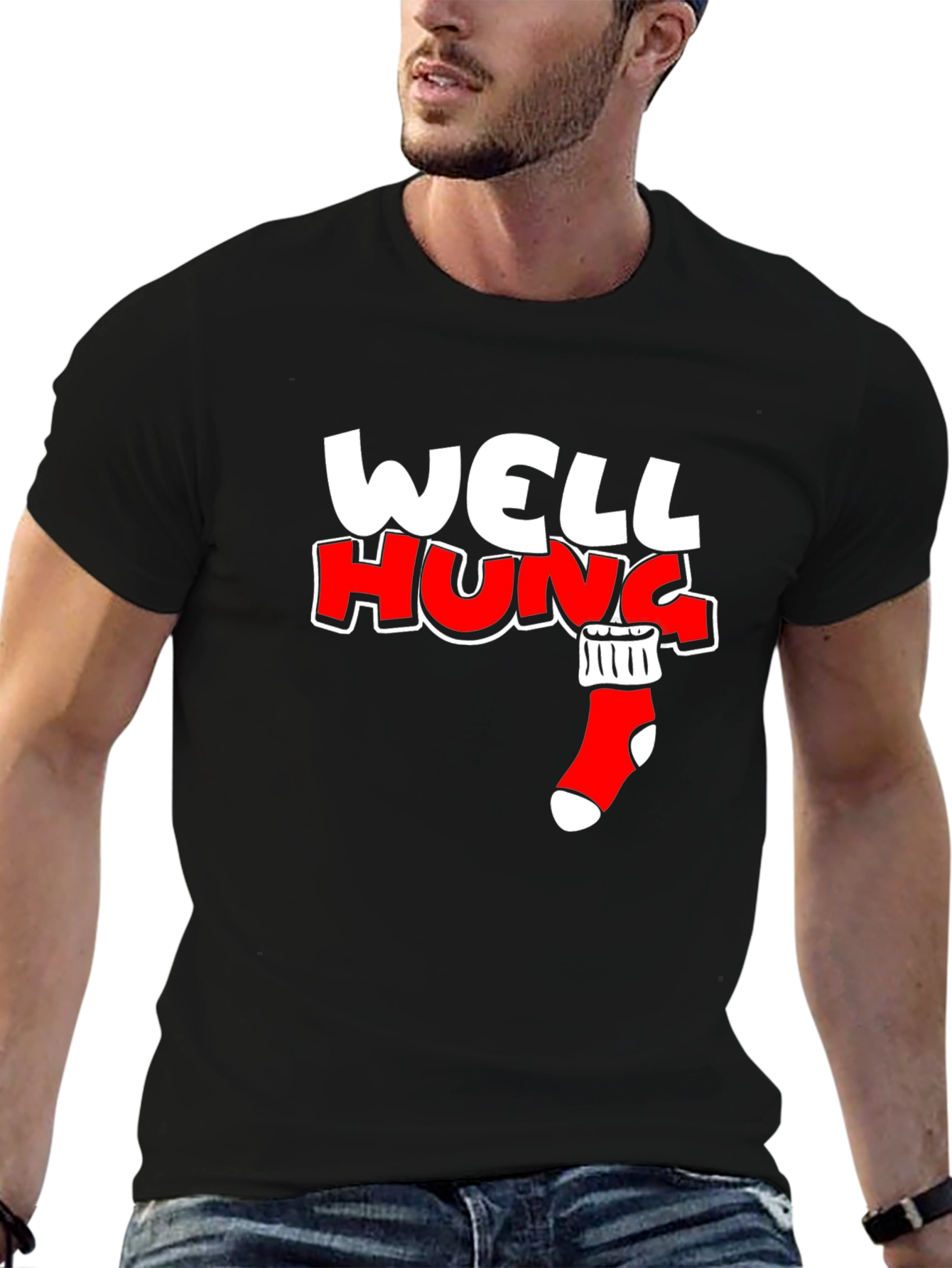 Well Hung Stocking Graphic Tee