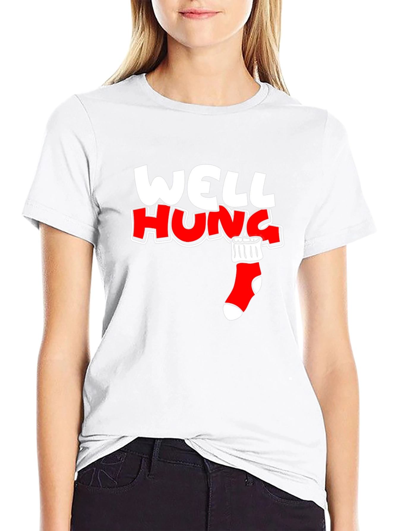 Well Hung Stocking Graphic Tee