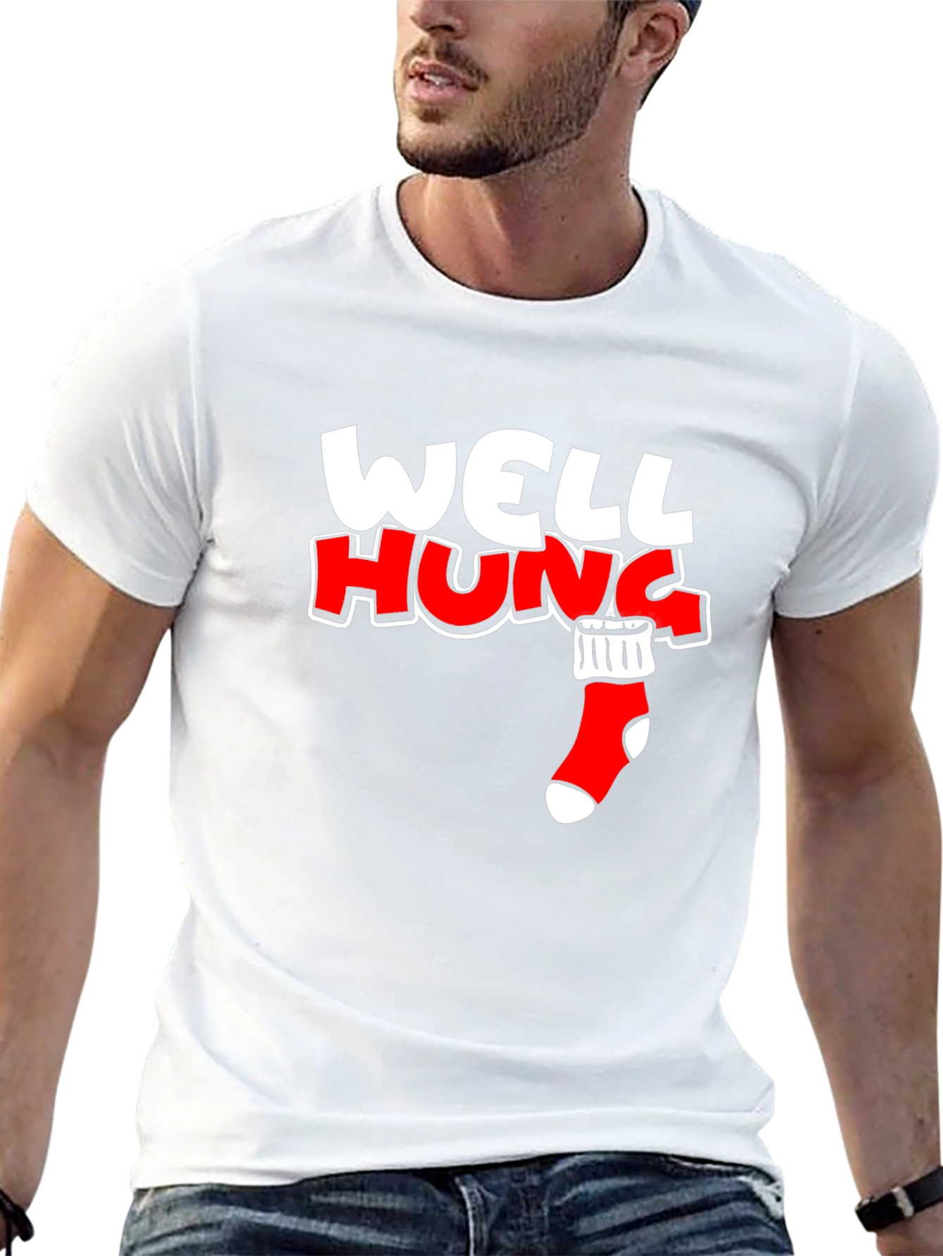 Well Hung Stocking Graphic Tee