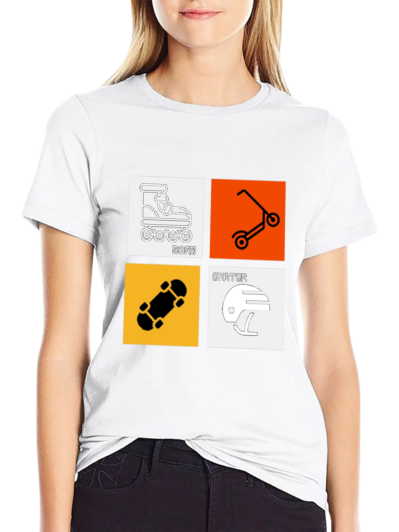 Skateboarding T-Shirt - Born Skater Design