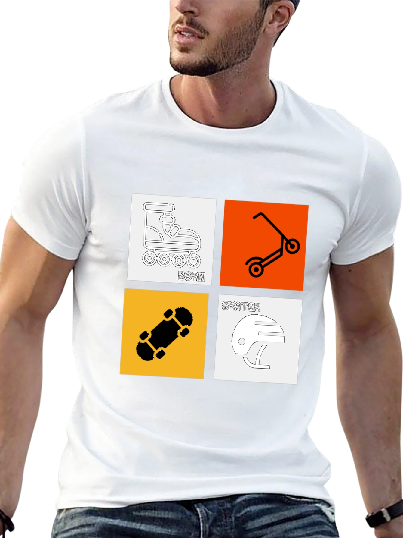 Skateboarding T-Shirt - Born Skater Design