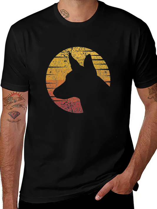German Shepherd Silhouette Graphic Tee