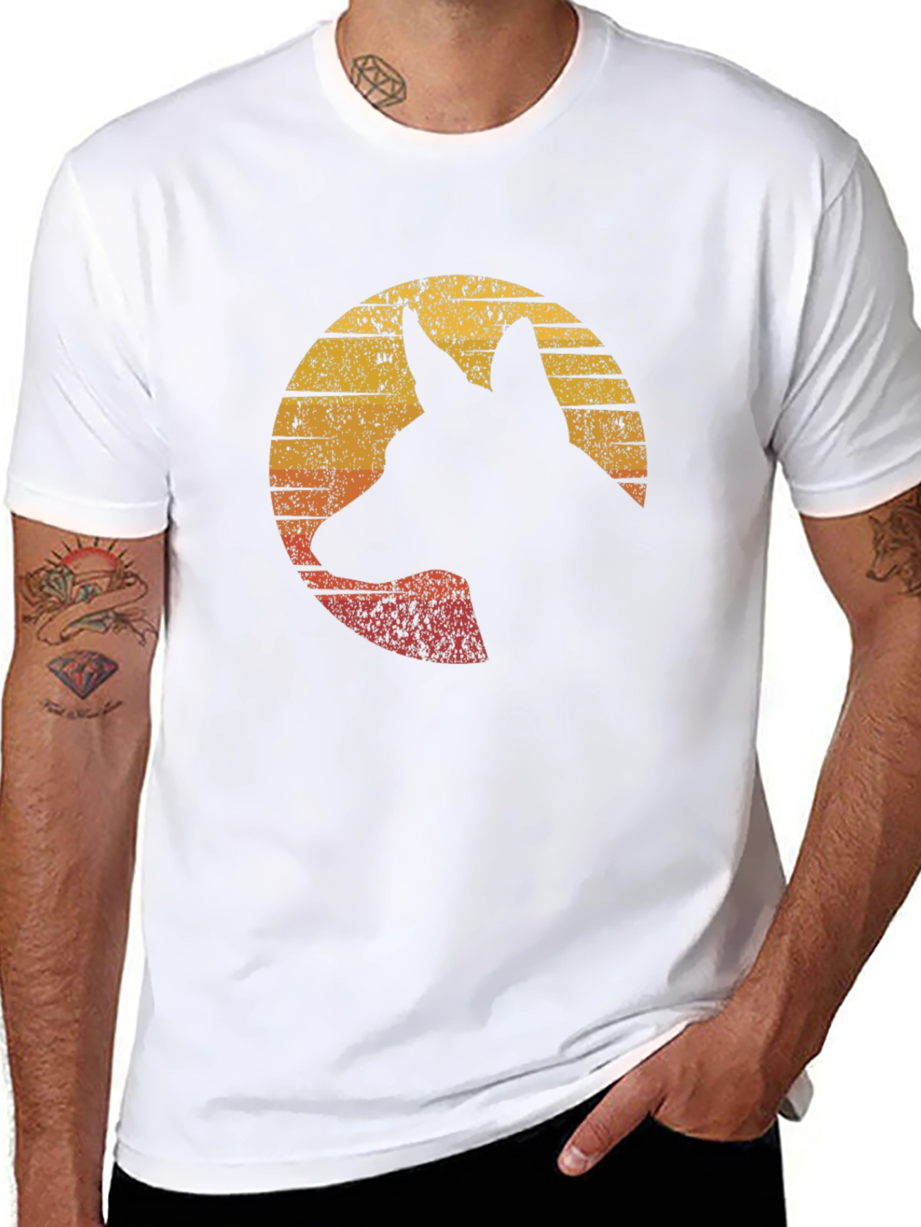 German Shepherd Silhouette Graphic Tee