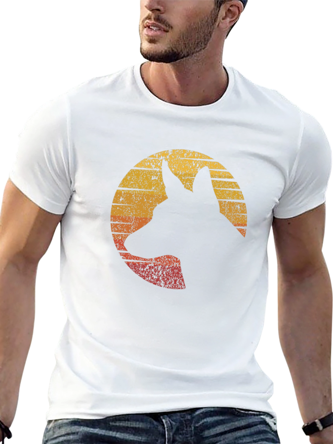 German Shepherd Silhouette Graphic Tee