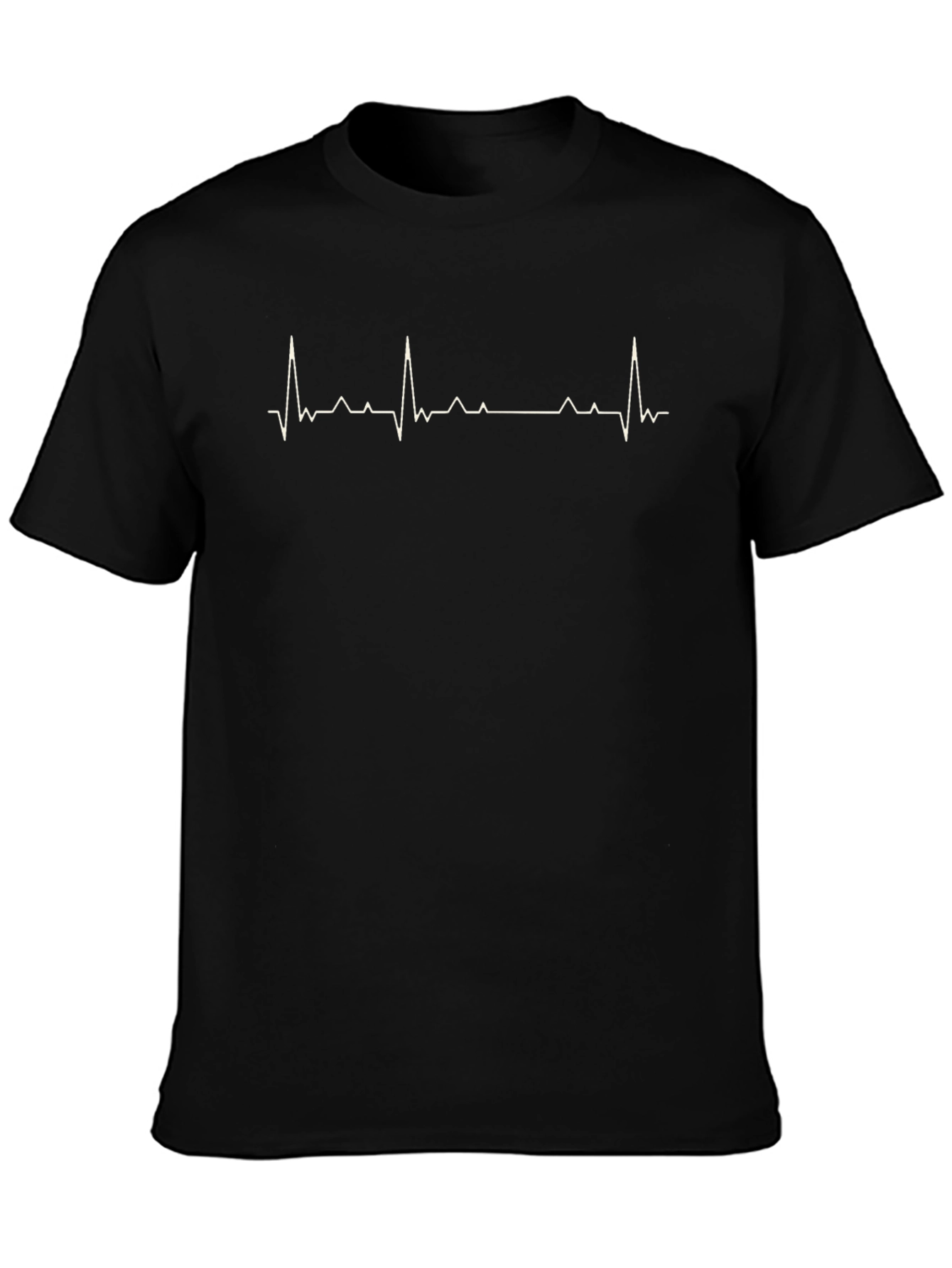 Heartbeat Graphic Black T-Shirt