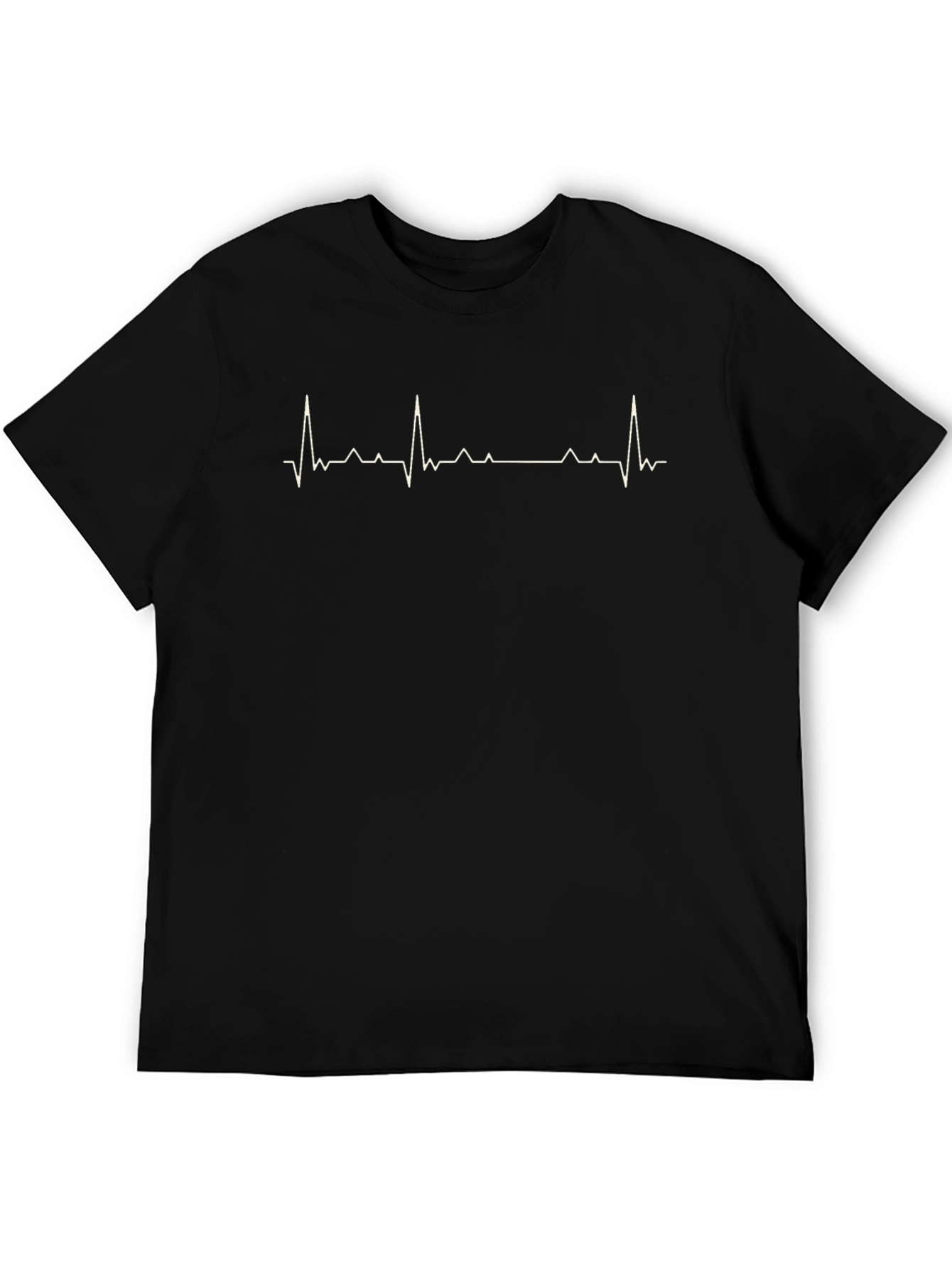 Heartbeat Graphic Black T-Shirt