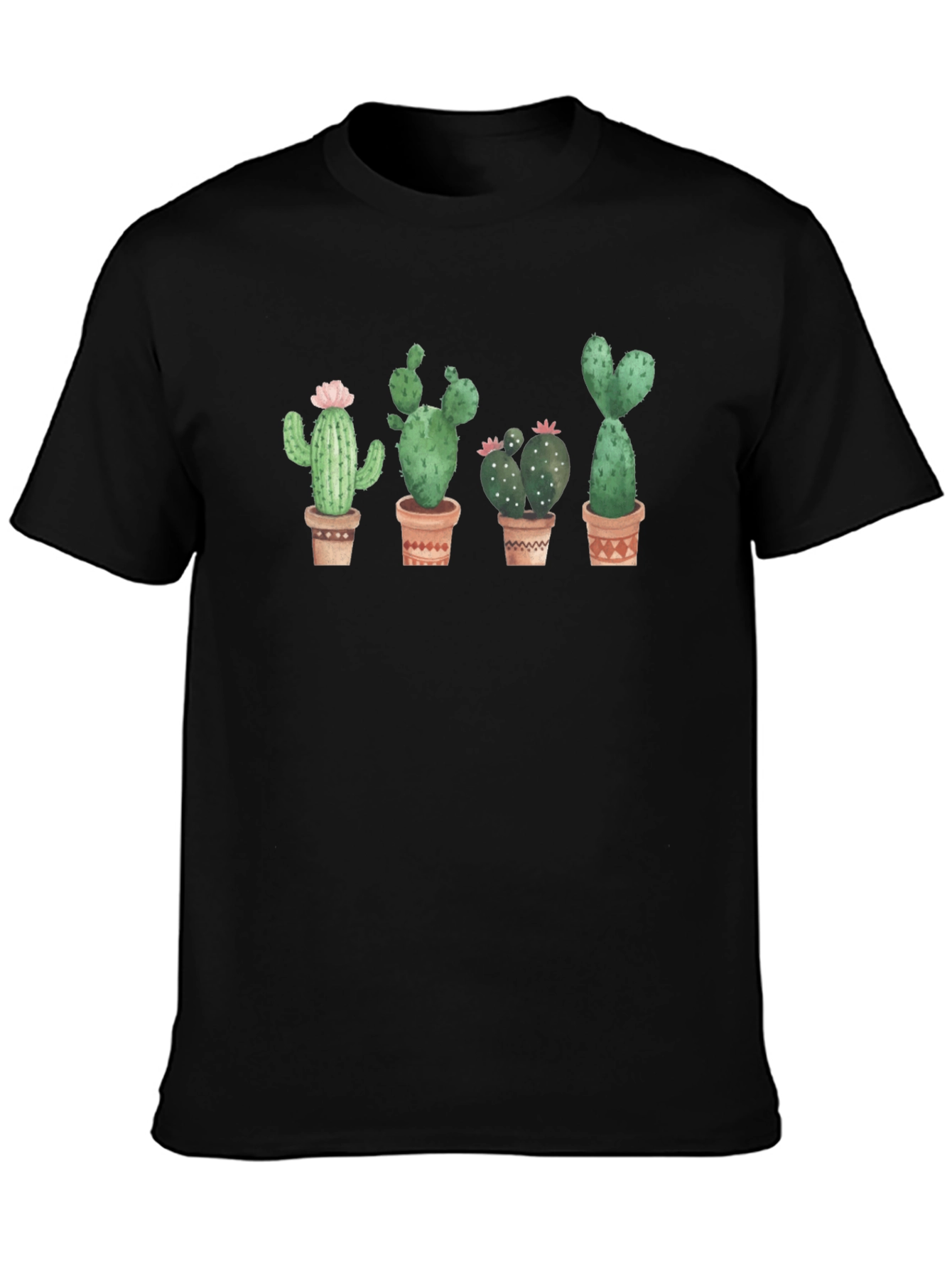 Cactus Plant Graphic Black T-Shirt