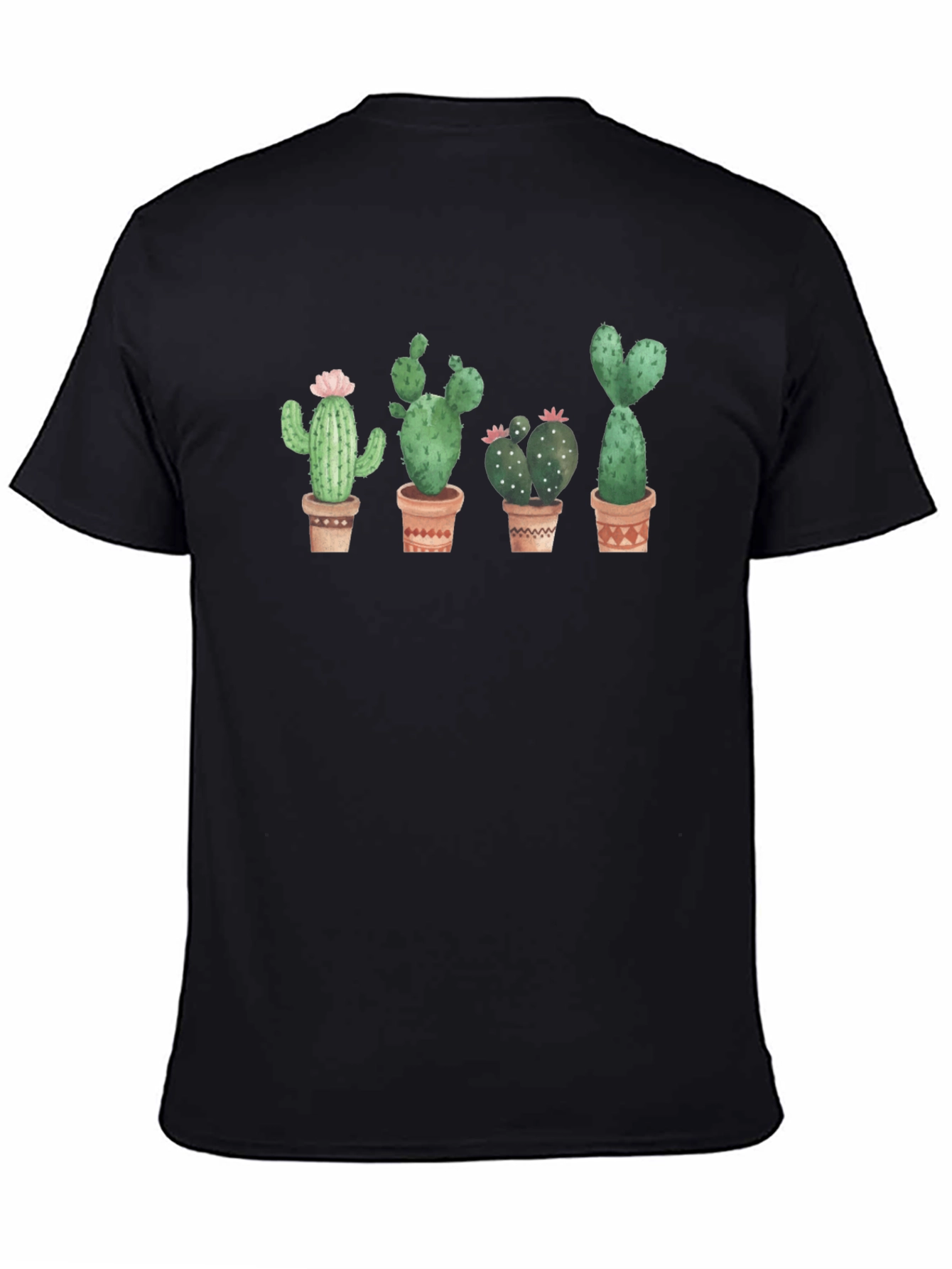 Cactus Plant Graphic Black T-Shirt