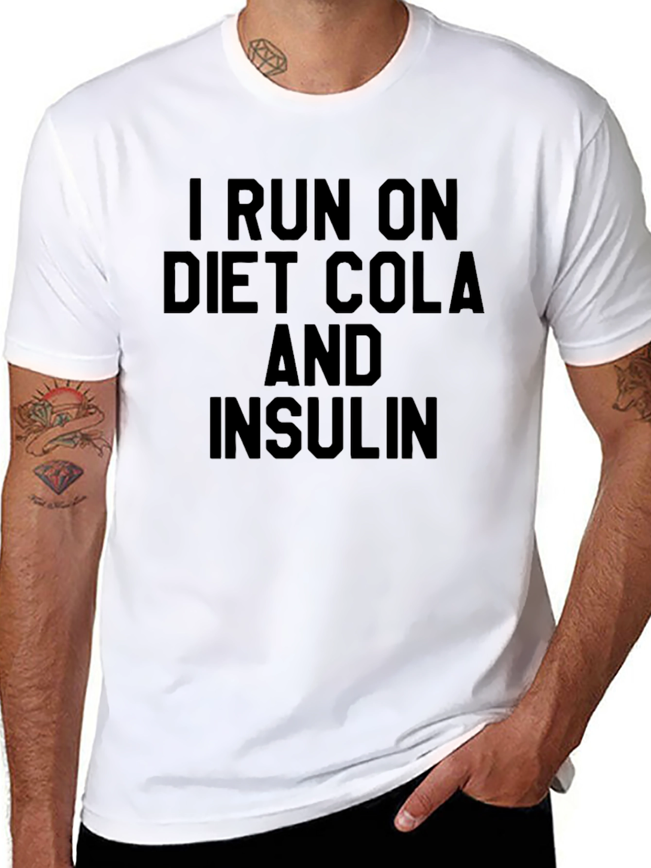 I Run on Diet Cola and Insulin Graphic Tee
