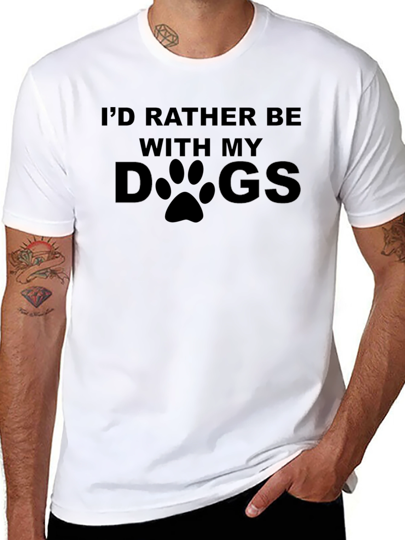 Id Rather Be With My Dogs T-Shirt
