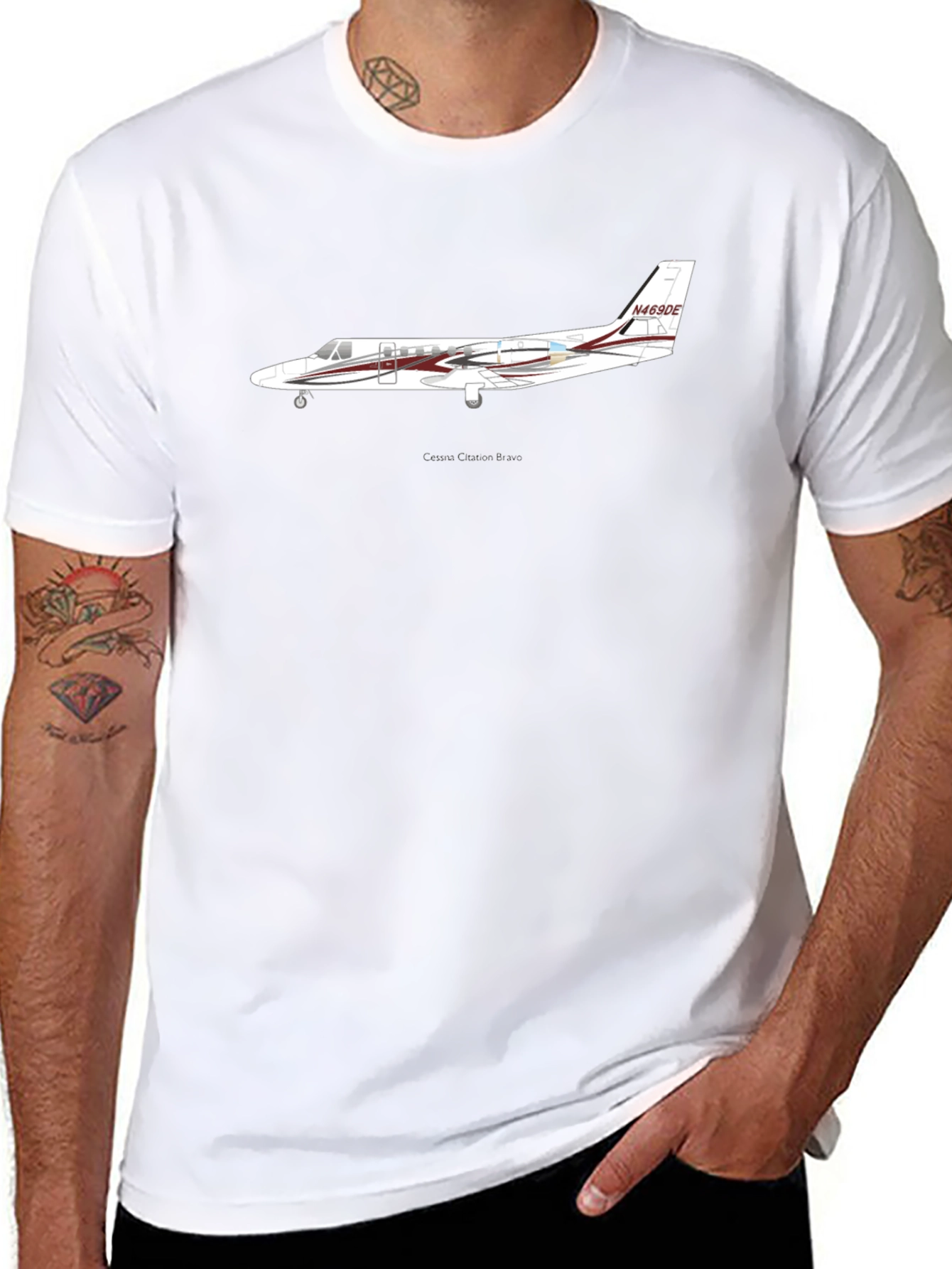 Airplane Graphic Black Tee - Aviation Enthusiast