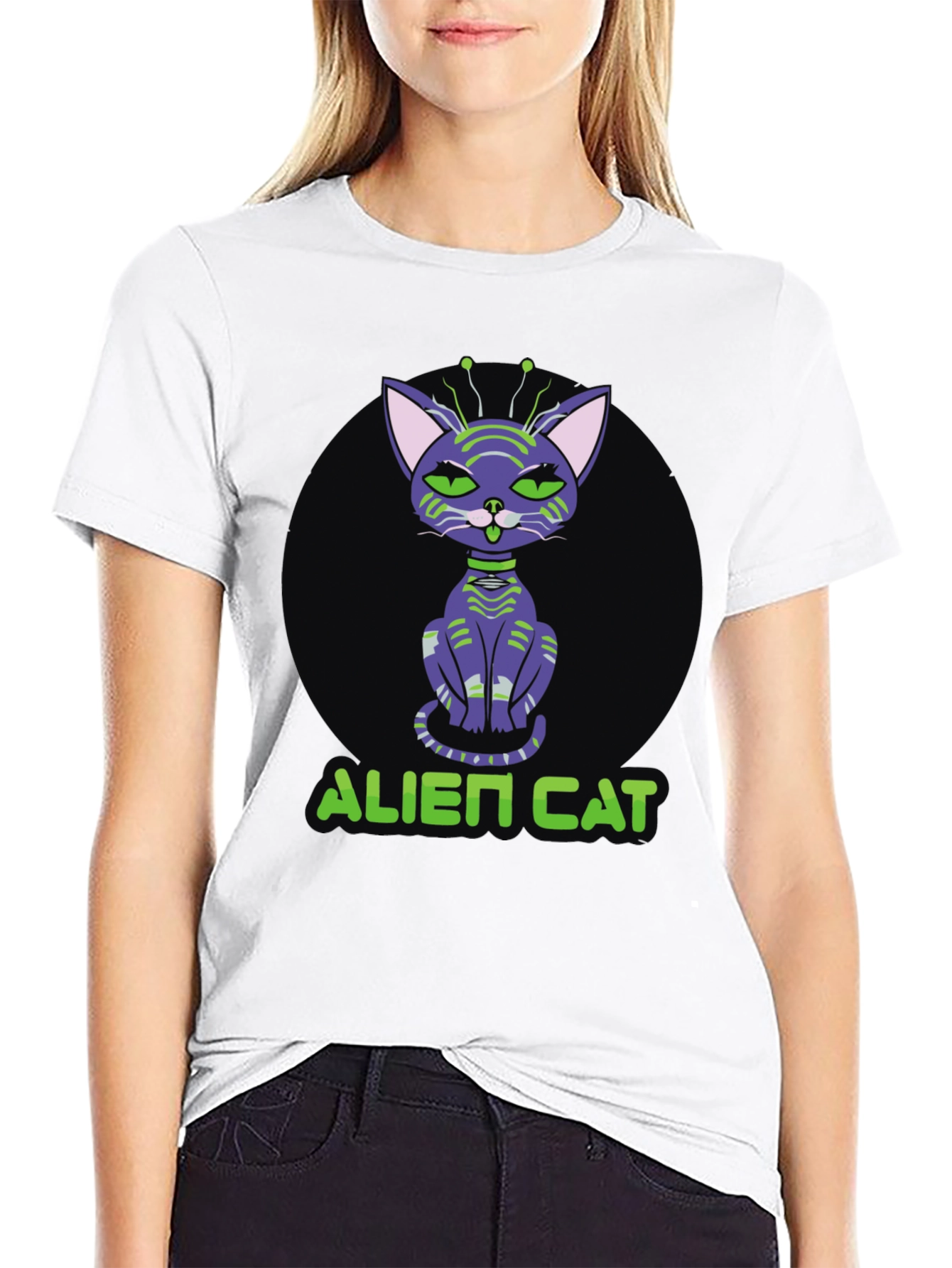 Alien Cat T-Shirt - Unique Graphic Tee