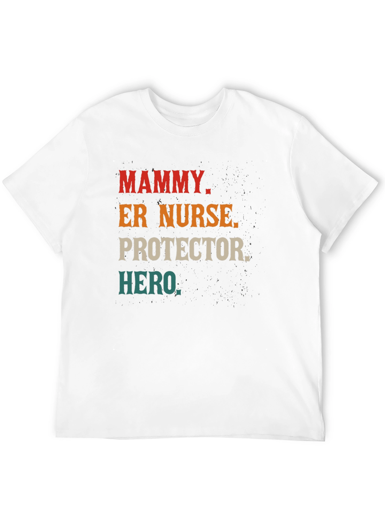 Mammy Nurse Hero Tee - Black Cotton Graphic T-Shirt